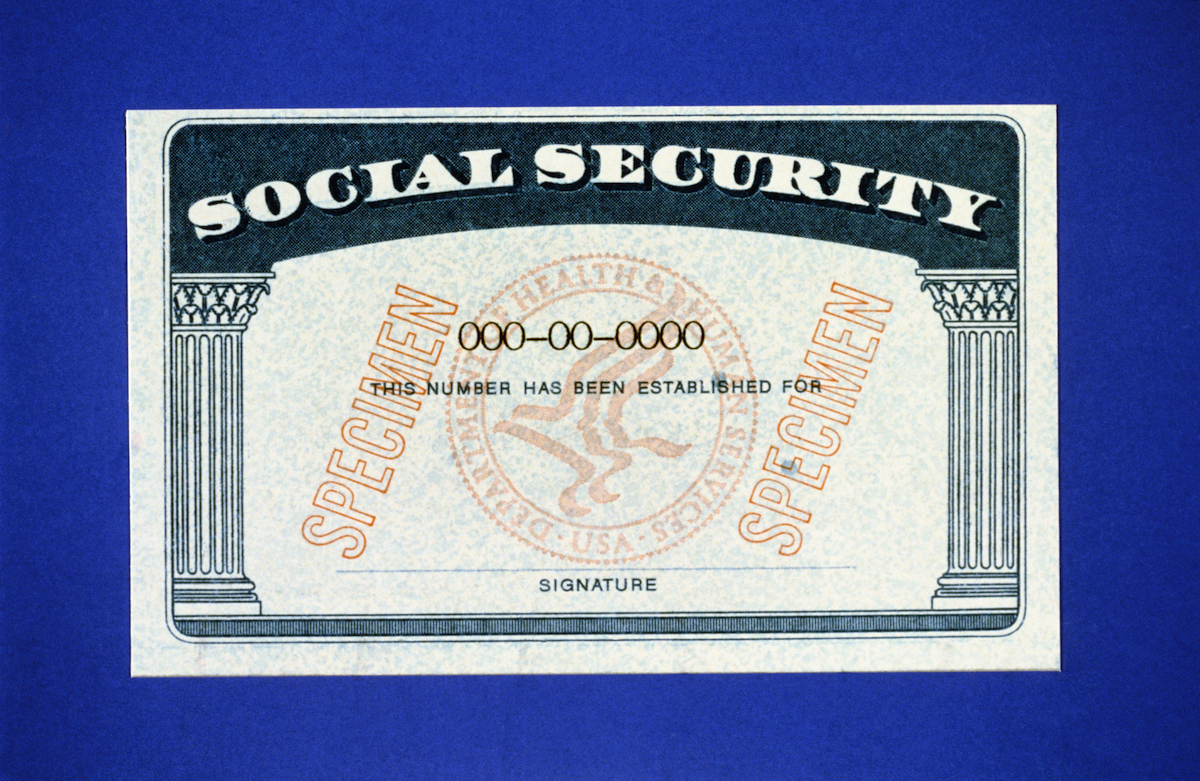 New United States Social Security Card issued on bank-paper. (Bettmann / Getty Images)