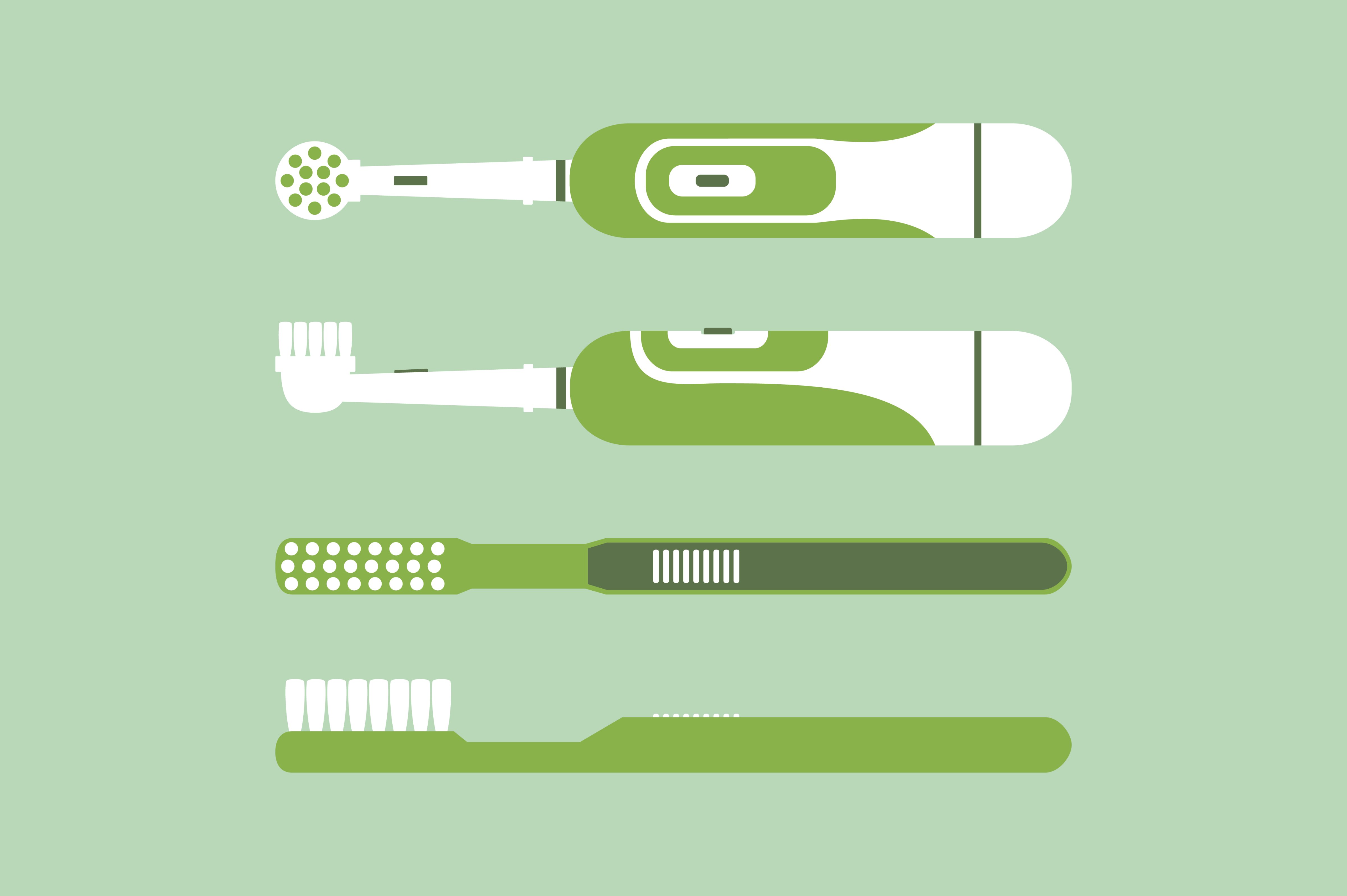 electric and handle toothbrush for brushing teeth