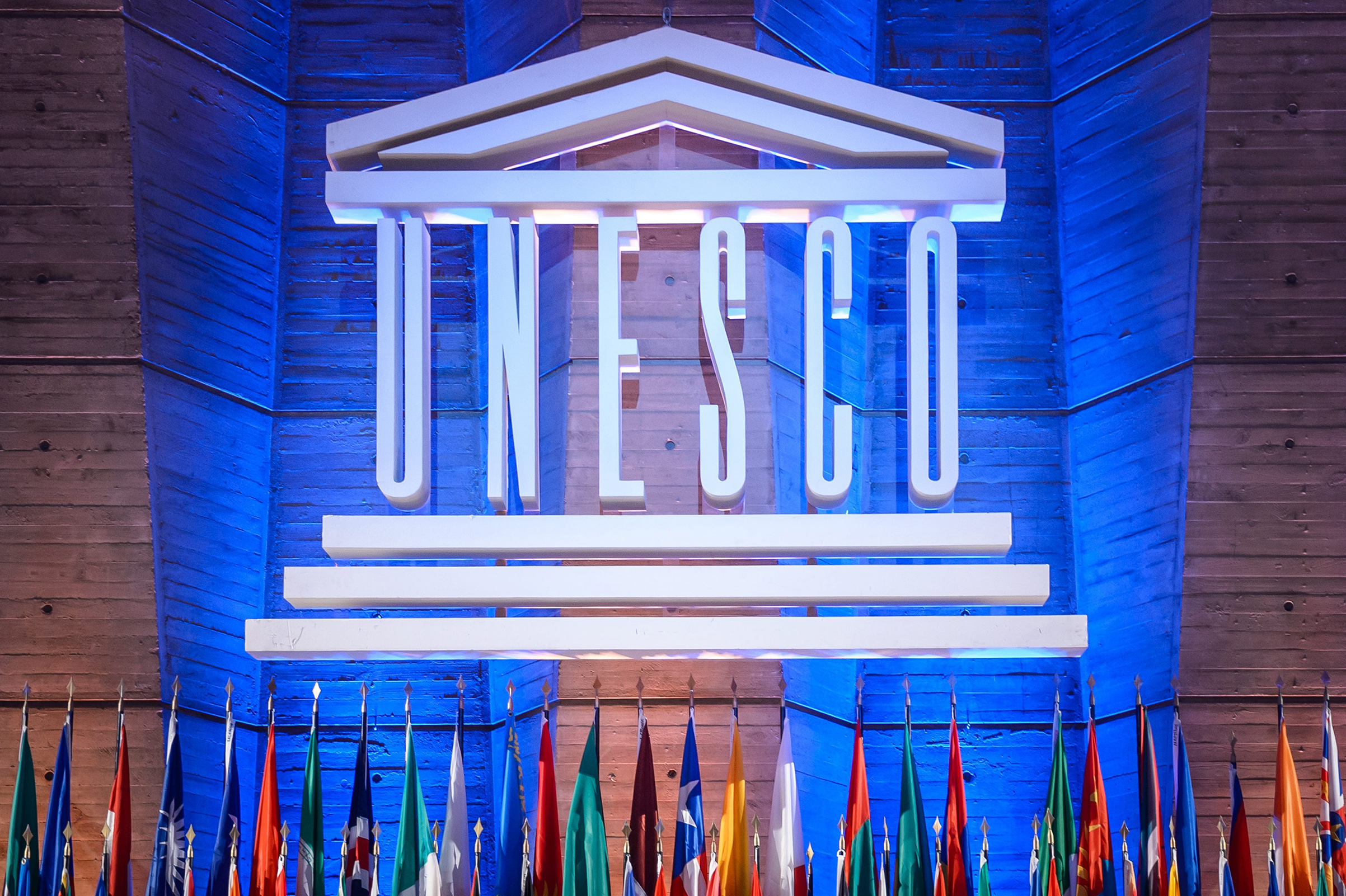 The United Nations Educational Scientific and Cultural Organization Headquarters in Paris, Nov. 9, 2015 during the 38th Session of the Unesco General Conference. (Christophe Petit Tesson—EPA/REX/Shutterstock)