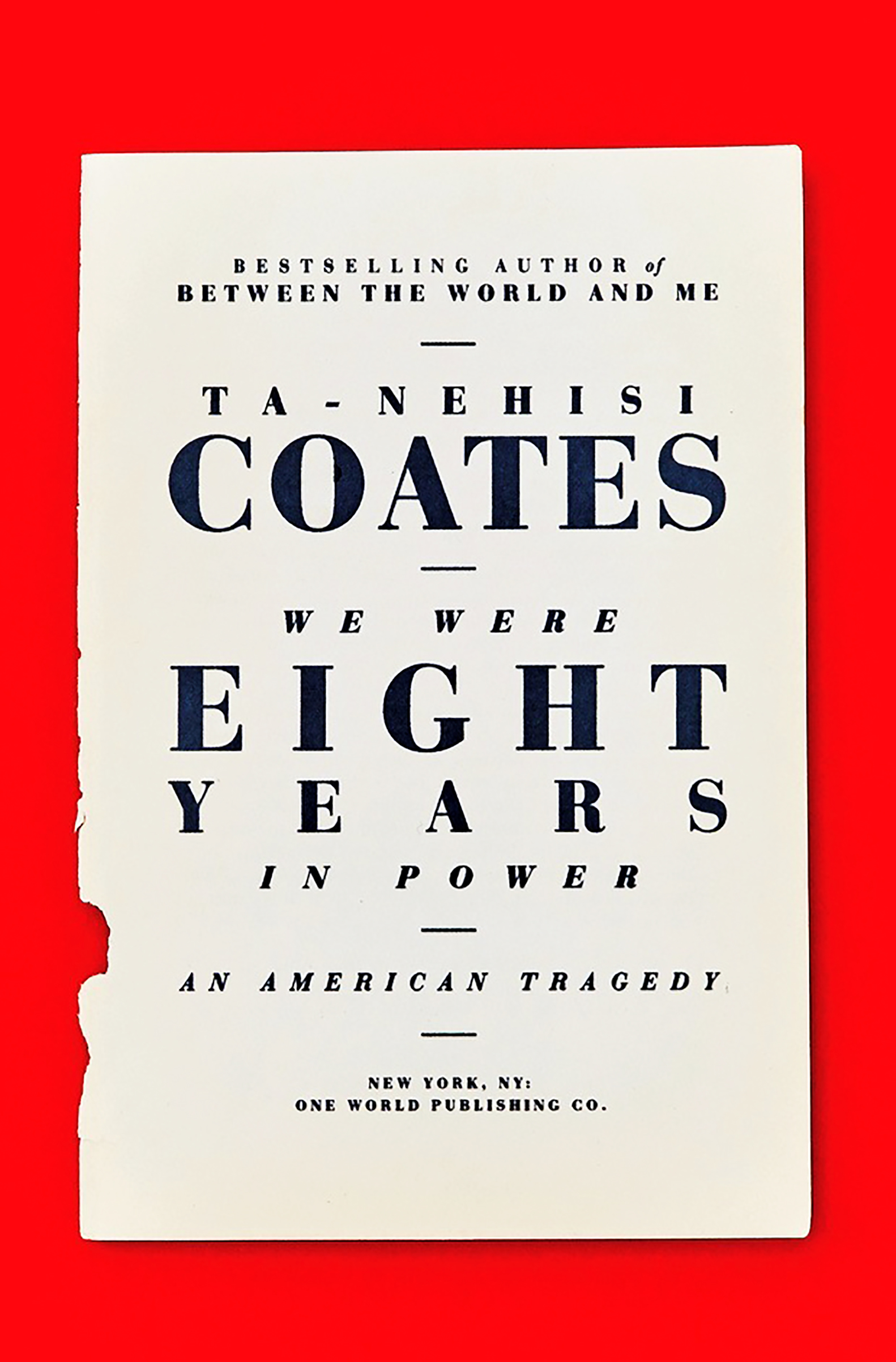 The book follows Coates’ 2015 polemic, Between the World and Me, which won the National Book Award