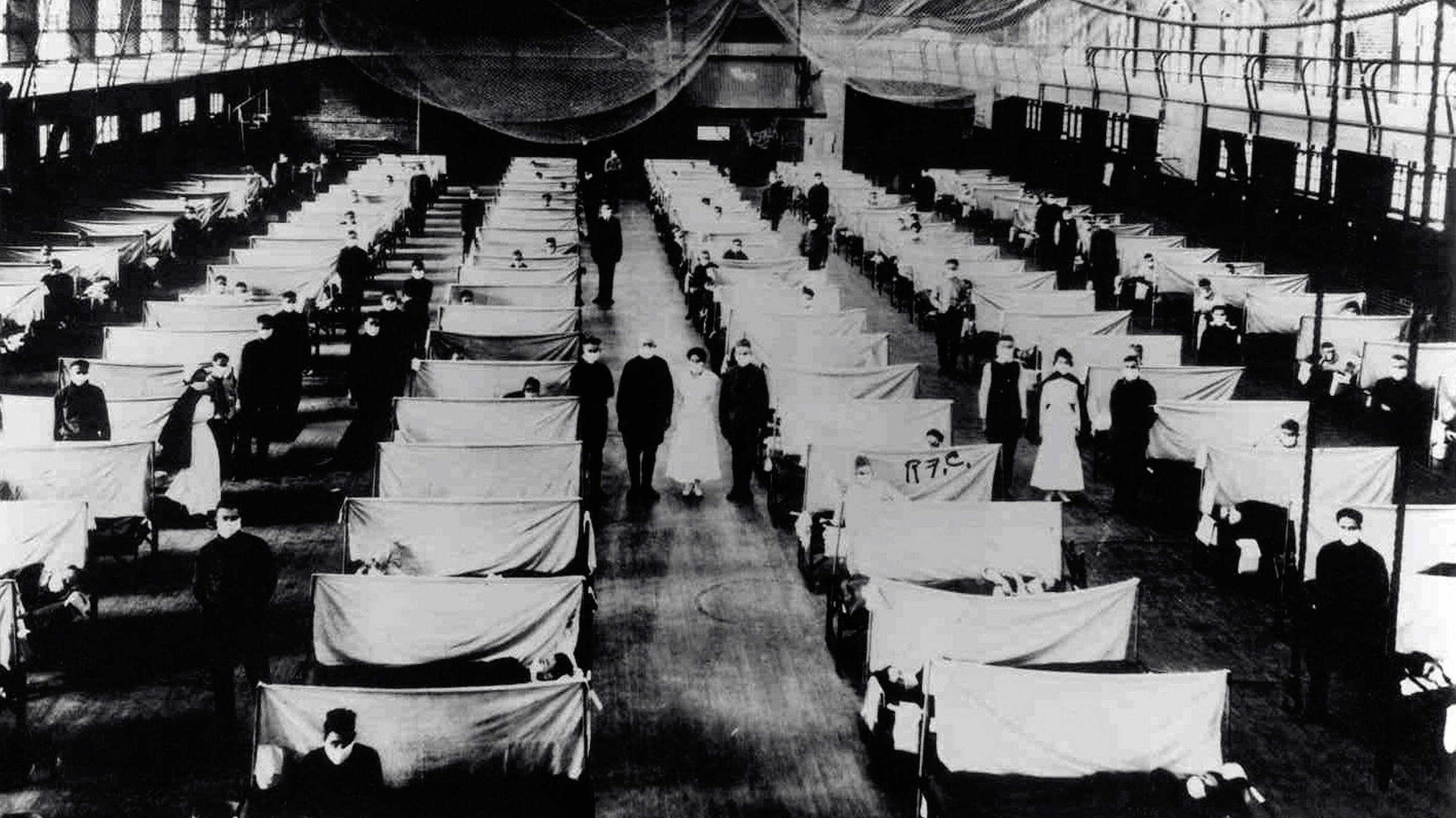 Warehouses were converted to keep the infected quarantined during the 1918 Influenza pandemic. (Universal History Archive /  Getty Images)