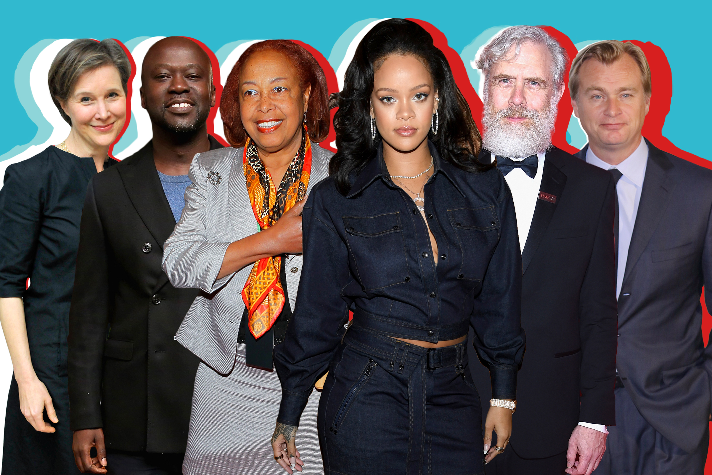 Ann Patchett, David Adjaye, Patricia Bath, Rihanna, George M. Church, and Christopher Nolan. (Getty Images (6))