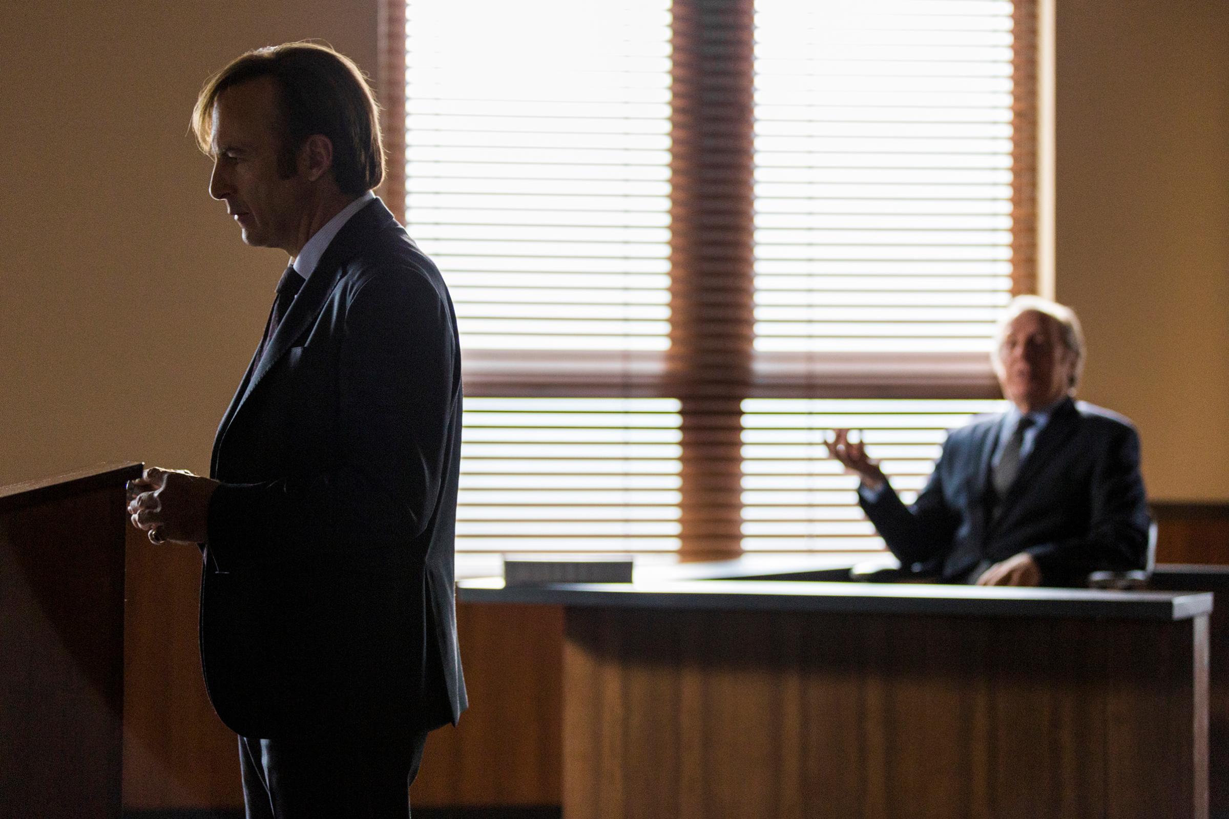 Michael McKean as Chuck McGill, Bob Odenkirk as Jimmy McGill - Better Call Saul _ Season 3, Episode 5 - Photo Credit: Michele K. Short/AMC/Sony Pictures Television