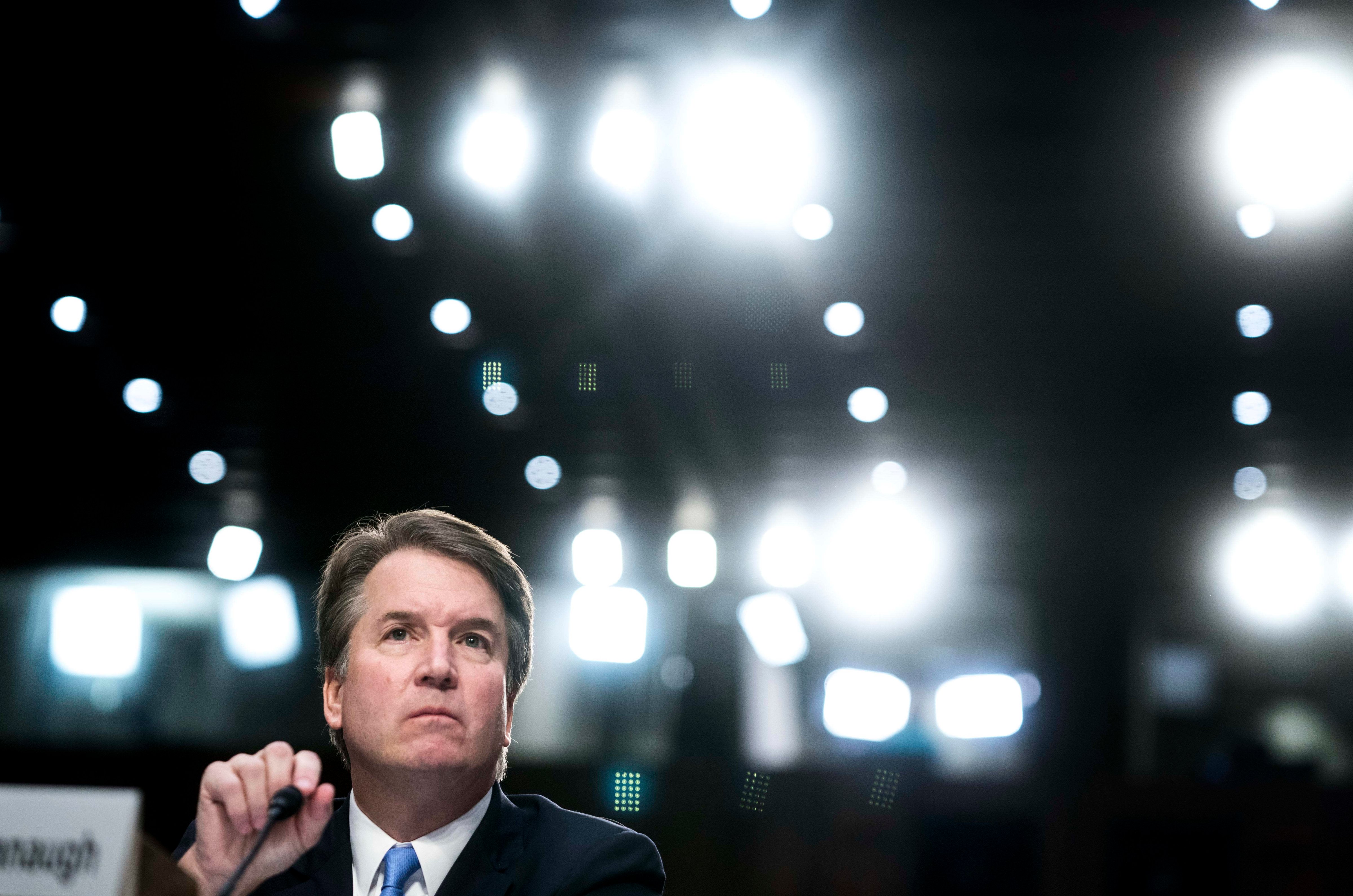 Supreme Court nominee Brett Kavanaugh during his confirmation hearing in the Senate Judiciary Committee on Capitol Hill in Washington, DC on Thursday September 6, 2018. (The Washington Post—The Washington Post/Getty Images)