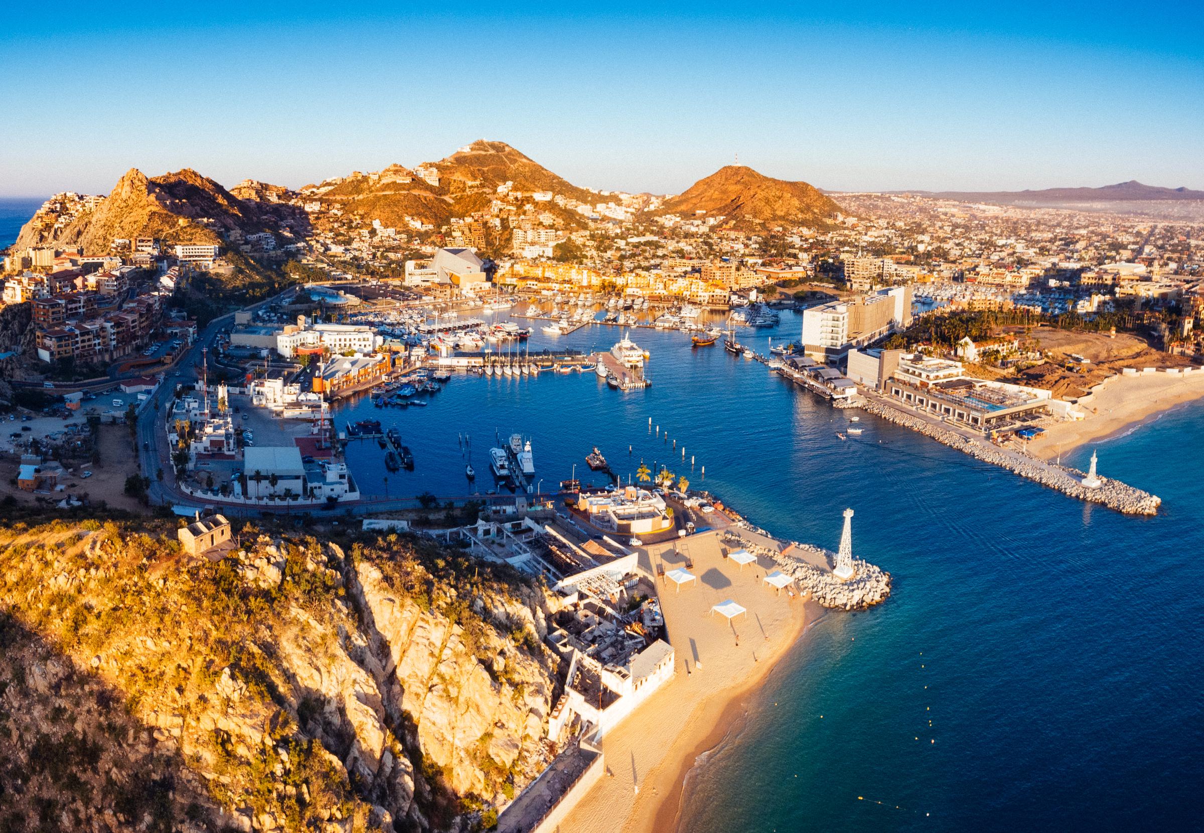 Panoramic Aerial View of Cabo San Lucas Mexico