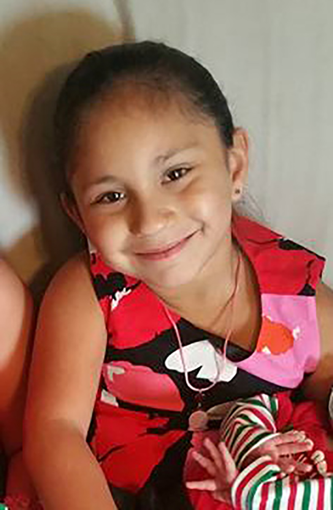 Emily Garza, 7, a victim of the mass shooting at the First Baptist Church in Sutherland Springs, Texas, is seen in this photo obtained Nov. 7, 2017.