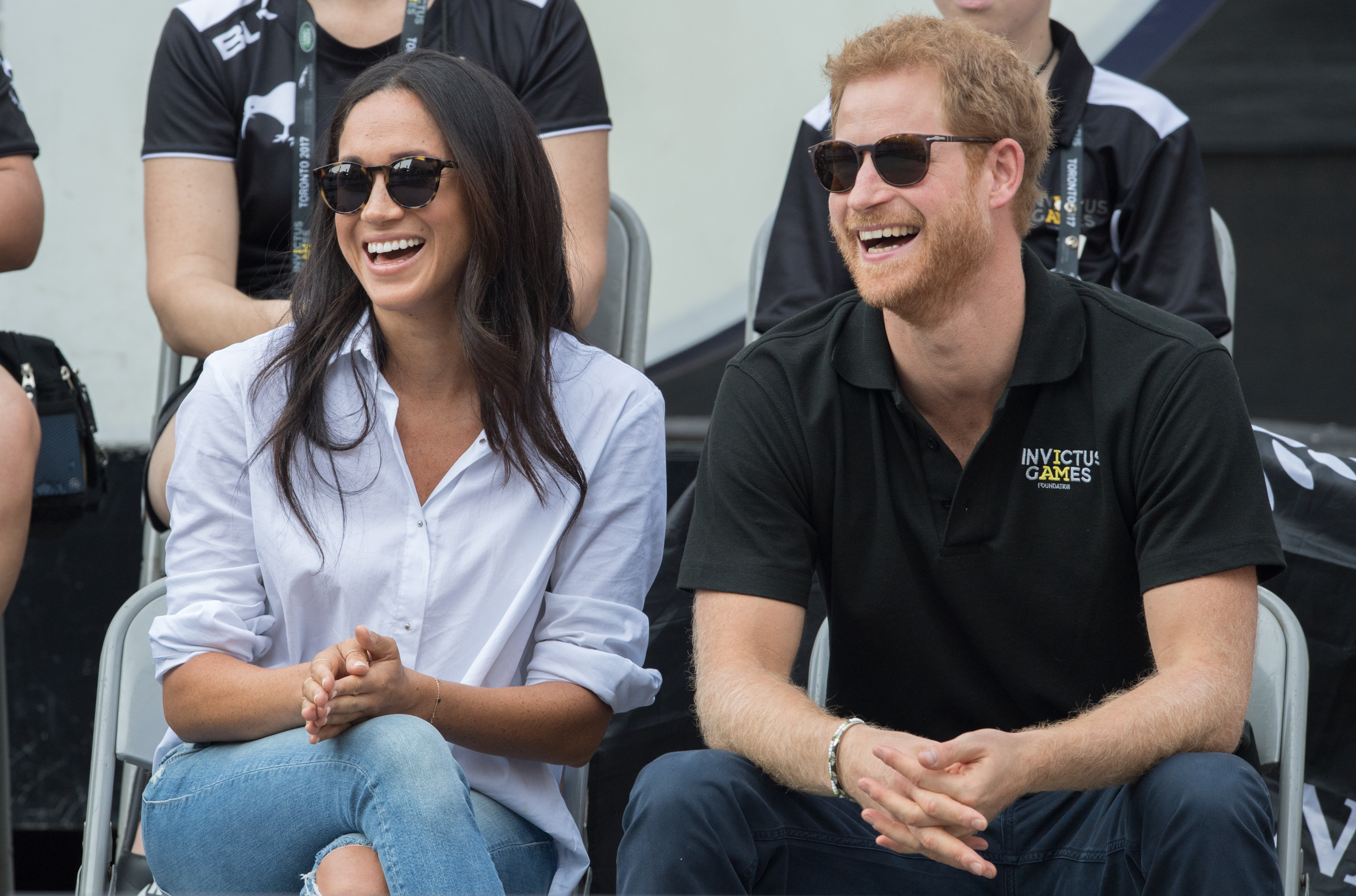 Meghan Markle and Prince Harry attend wheelchair tennis on day 3 of the Invictus Games Toronto 2017 on September 25, 2017 in Toronto, Canada. (Samir Hussein/WireImage)