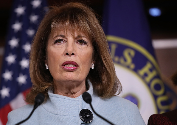 Rep. Jackie Speier (D-CA) speaks at a press conference on sexual harassment in Congress on November 15, 2017 in Washington, DC. (Win McNamee—Getty Images)
