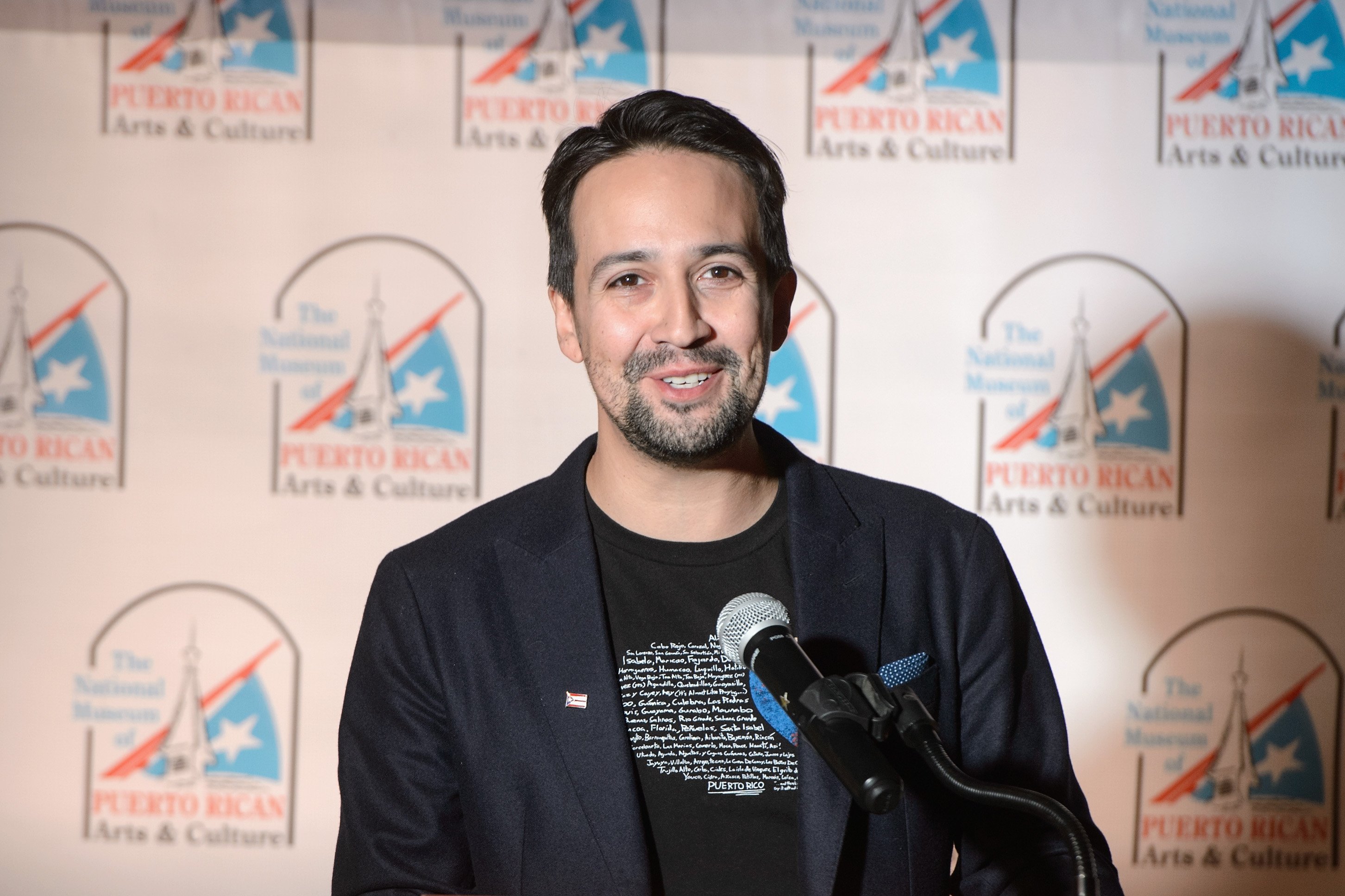 Lin-Manuel Miranda attends a press conference highlighting the needs of Puerto Rico and the impact of Chicago's humanitarian efforts for the island at National Museum Of Puerto Rican Arts &amp; Culture on November 1, 2017 in Chicago, Illinois. (Daniel Boczarski&mdash;Getty Images)