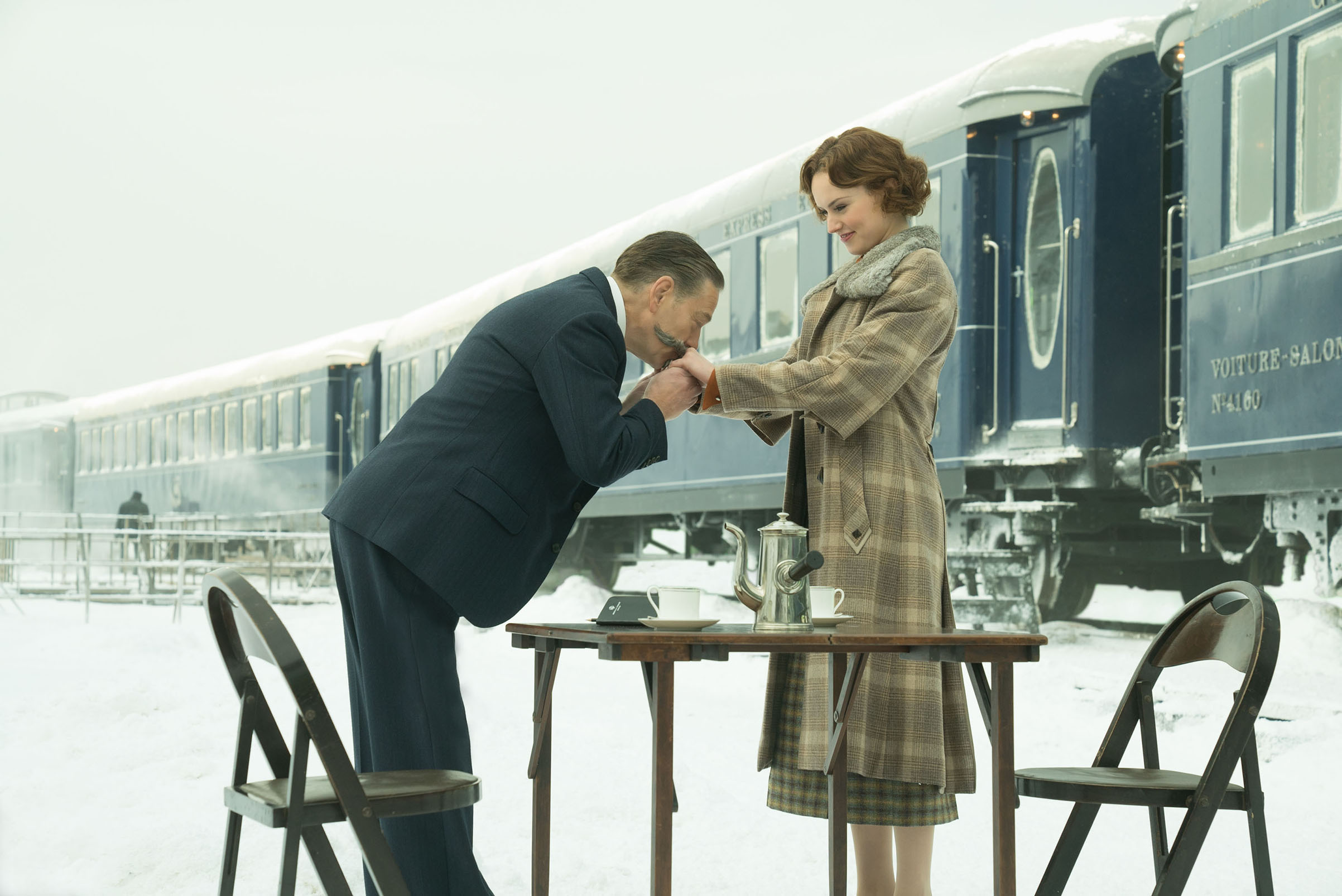 Kenneth Branagh and Daisy Ridley star in Twentieth Century Fox’s “Murder on the Orient Express.” (Nicola Dove—Twentieth Century Fox)