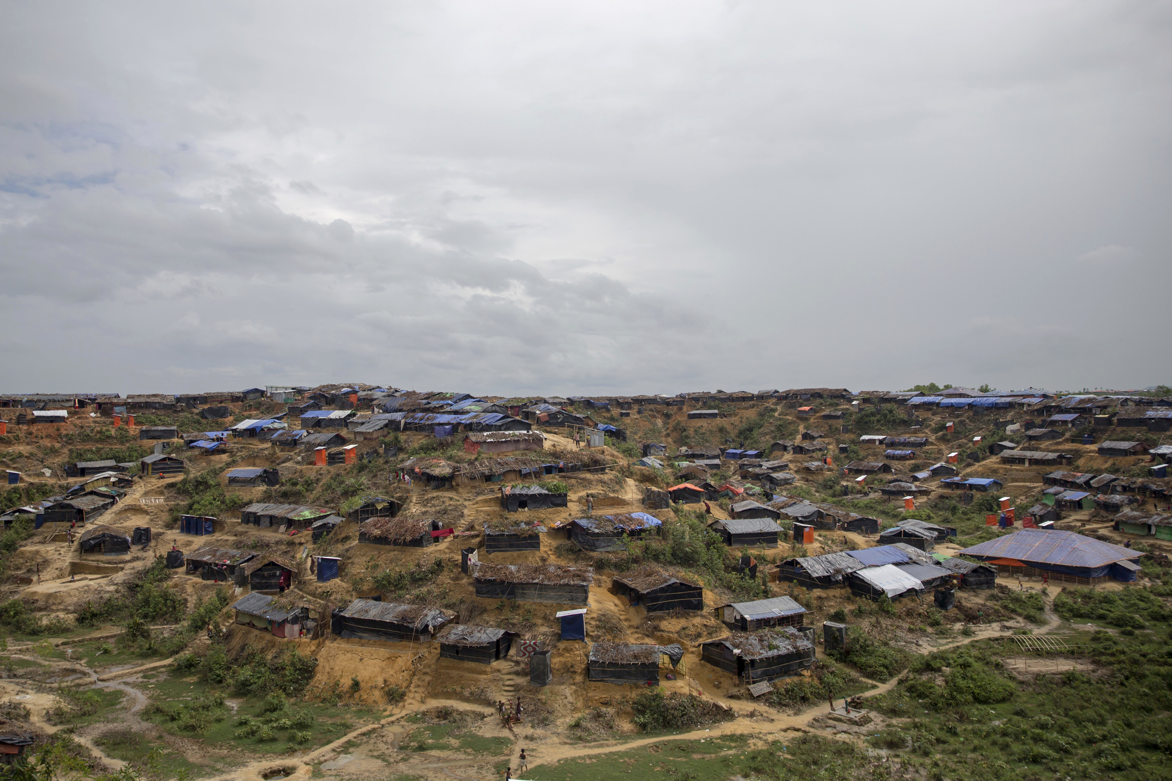A newly established refugee camp for Rohingya Muslims in Thaingkhali, Bangladesh, on Oct. 19, 2017. (Dar Yasin—AP/Shutterstock)