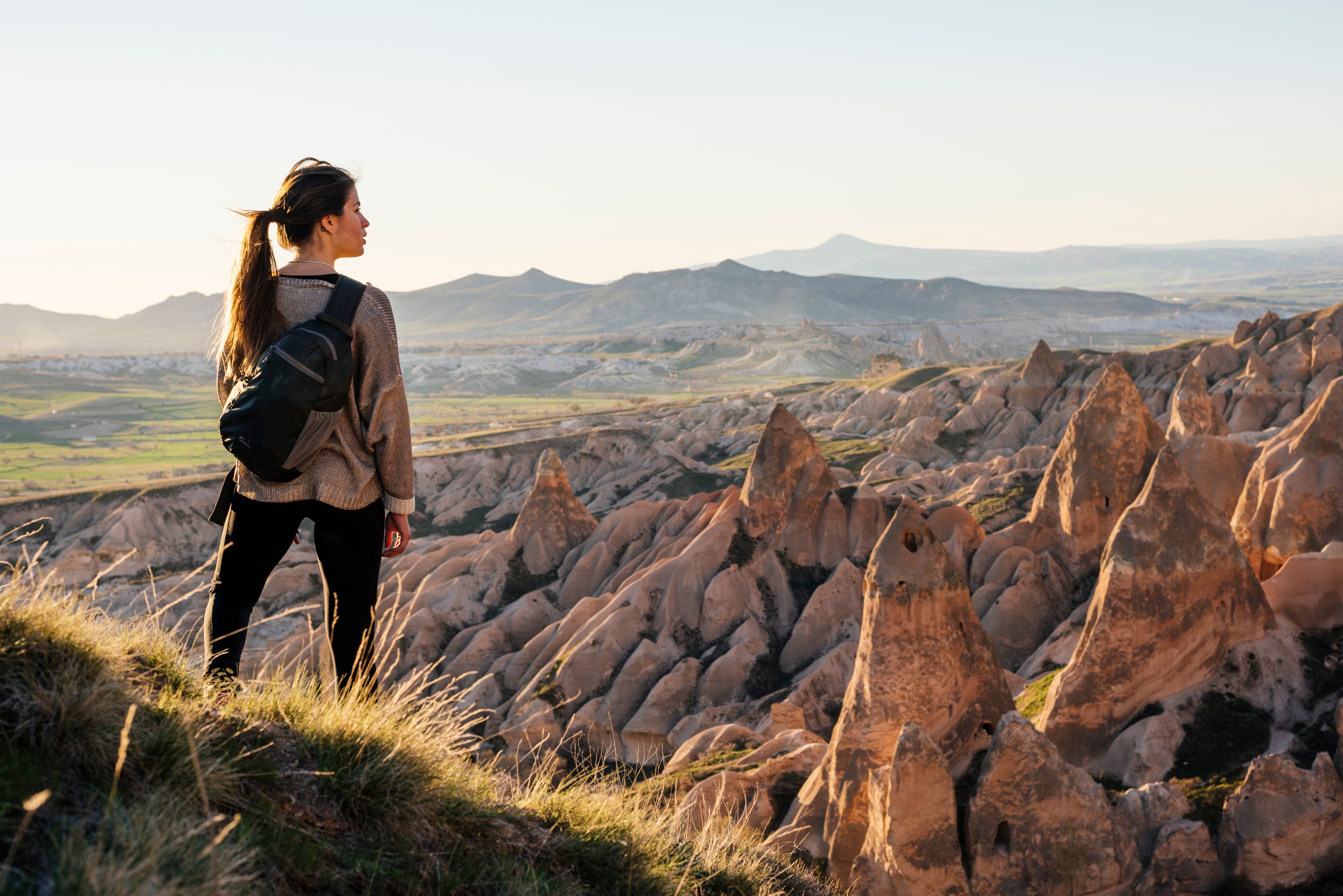 Young woman hiking in Red Valley, Cappadocia, Anatolia Region, Turkey (Cultura RM Exclusive/Ben Pipe Photography&mdash;Getty Images/Cultura Exclusive)
