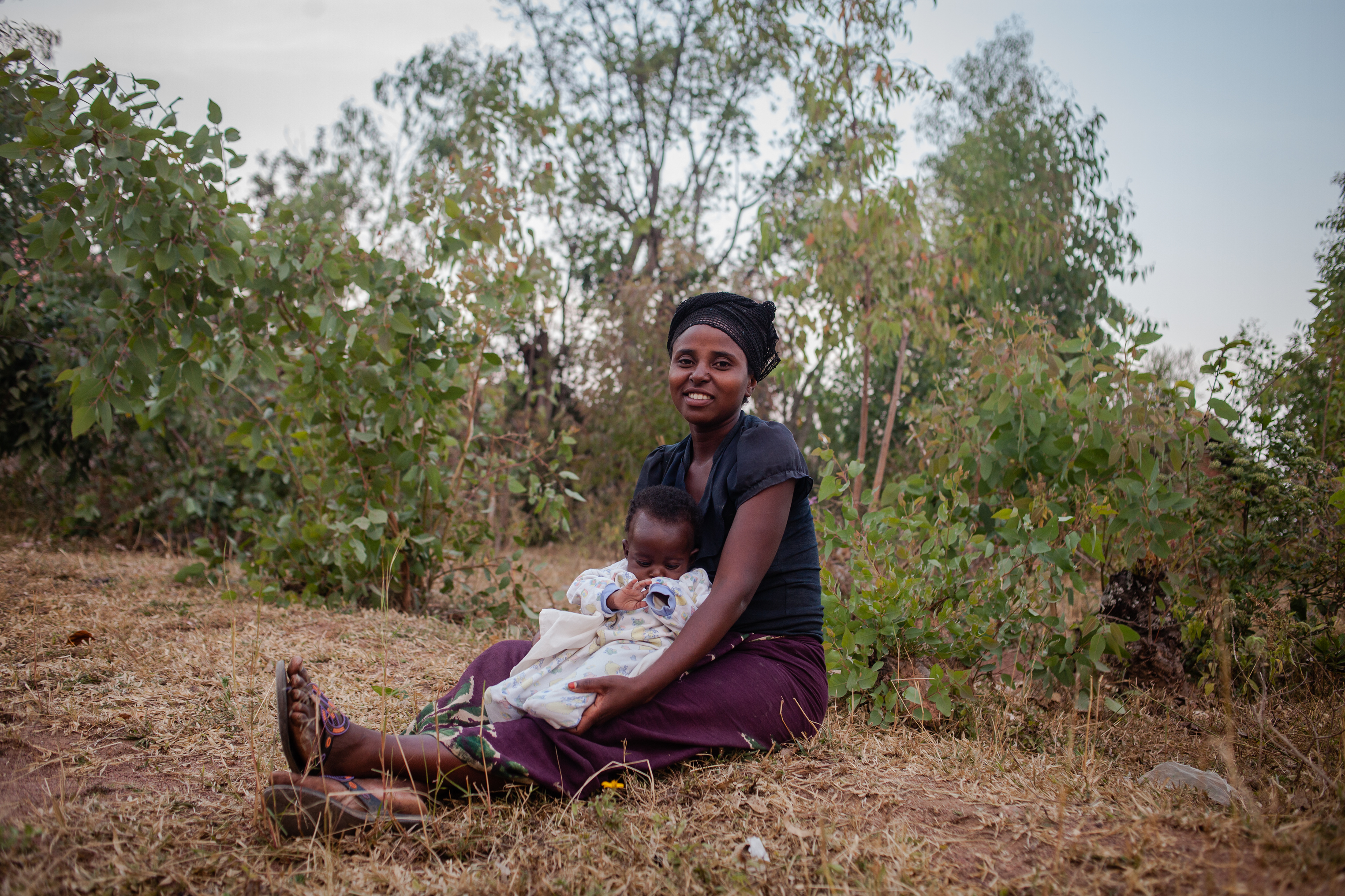 Claudine Ndashimye, 26, with her baby Rabertin. She received blood from Zipline after having complications with her pregnancy. (Esther Mbabazi for TIME)