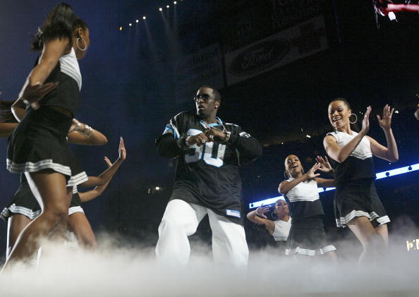 Rapper Sean "P. Diddy" Combs performs during the halftime show at Super Bowl XXXVIII between the New England Patriots and the Carolina Panthers at Reliant Stadium in Houston, Texas  on February 1, 2004. (Frank Micelotta—Getty Images)