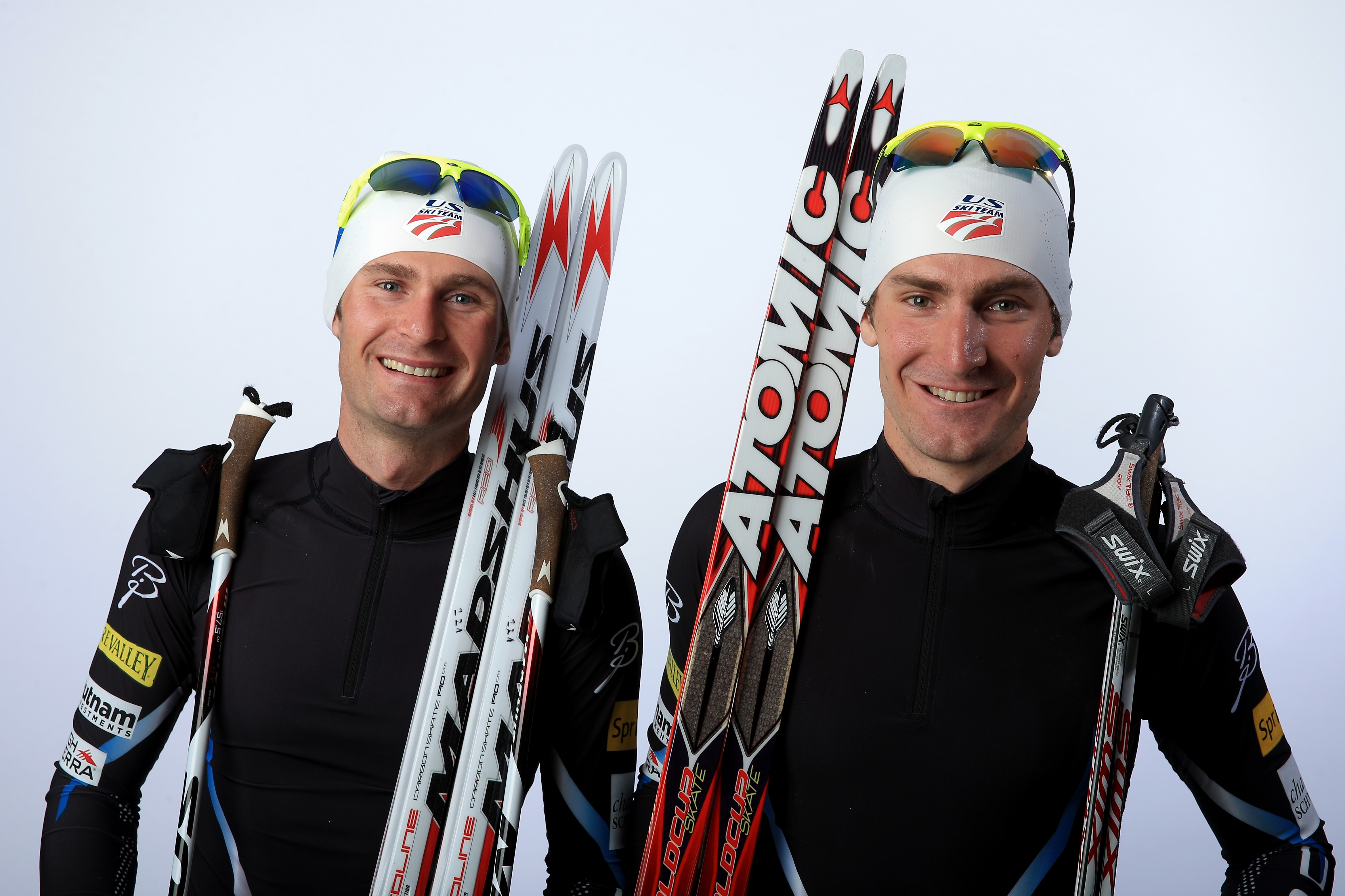 Nordic combined athletes Bryan Fletcher and Taylor Fletcher pose for a portrait during the USOC Media Summit ahead of the Sochi 2014 Winter Olympics on September 29, 2013 in Park City, Utah. Doug Pensinger—Getty Images. (Doug Pensinger—Getty Images.)