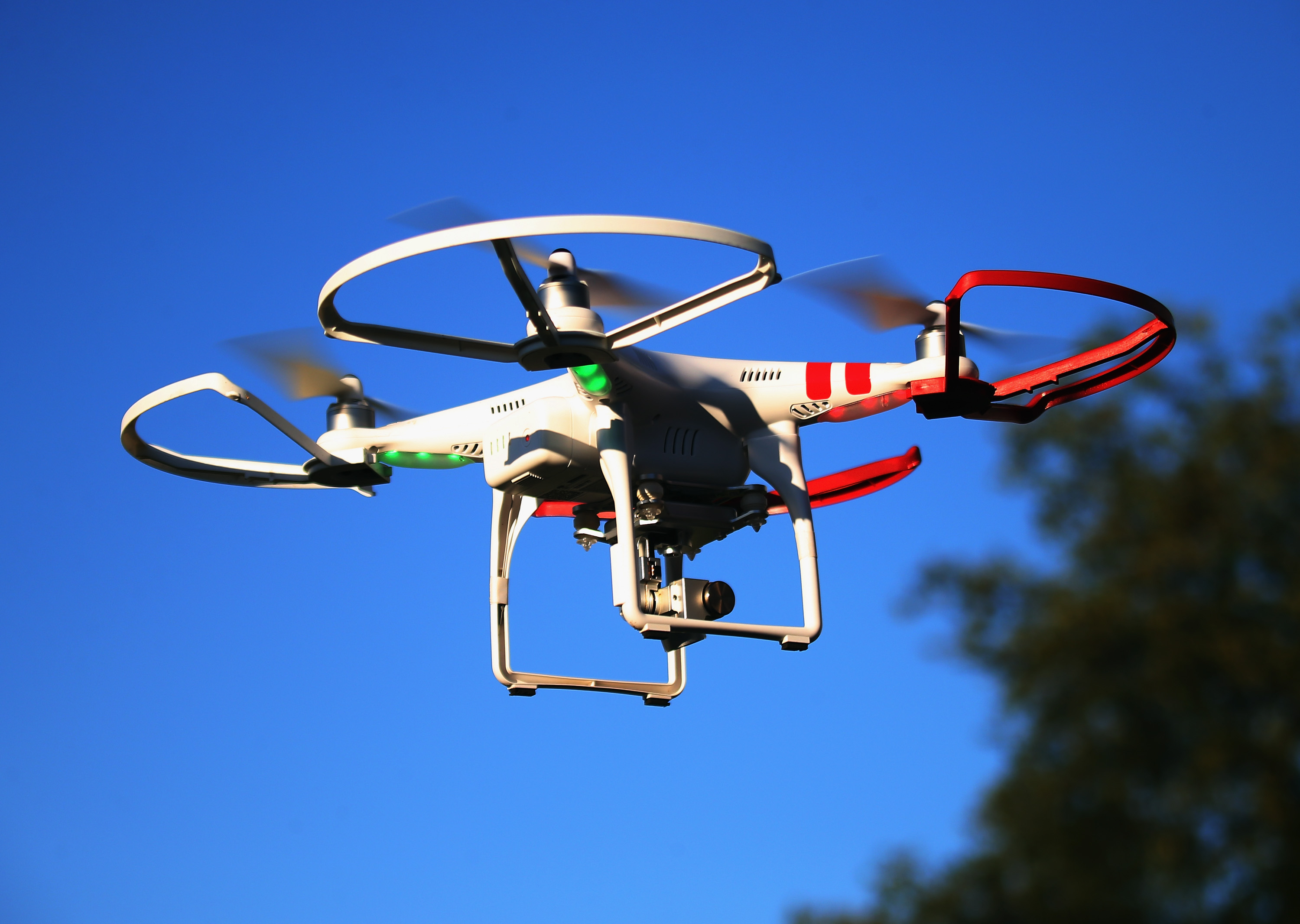 A drone is flown for recreational purposes in the sky above Old Bethpage, New York on September 5, 2015. (Bruce Bennett&mdash;Getty Images)