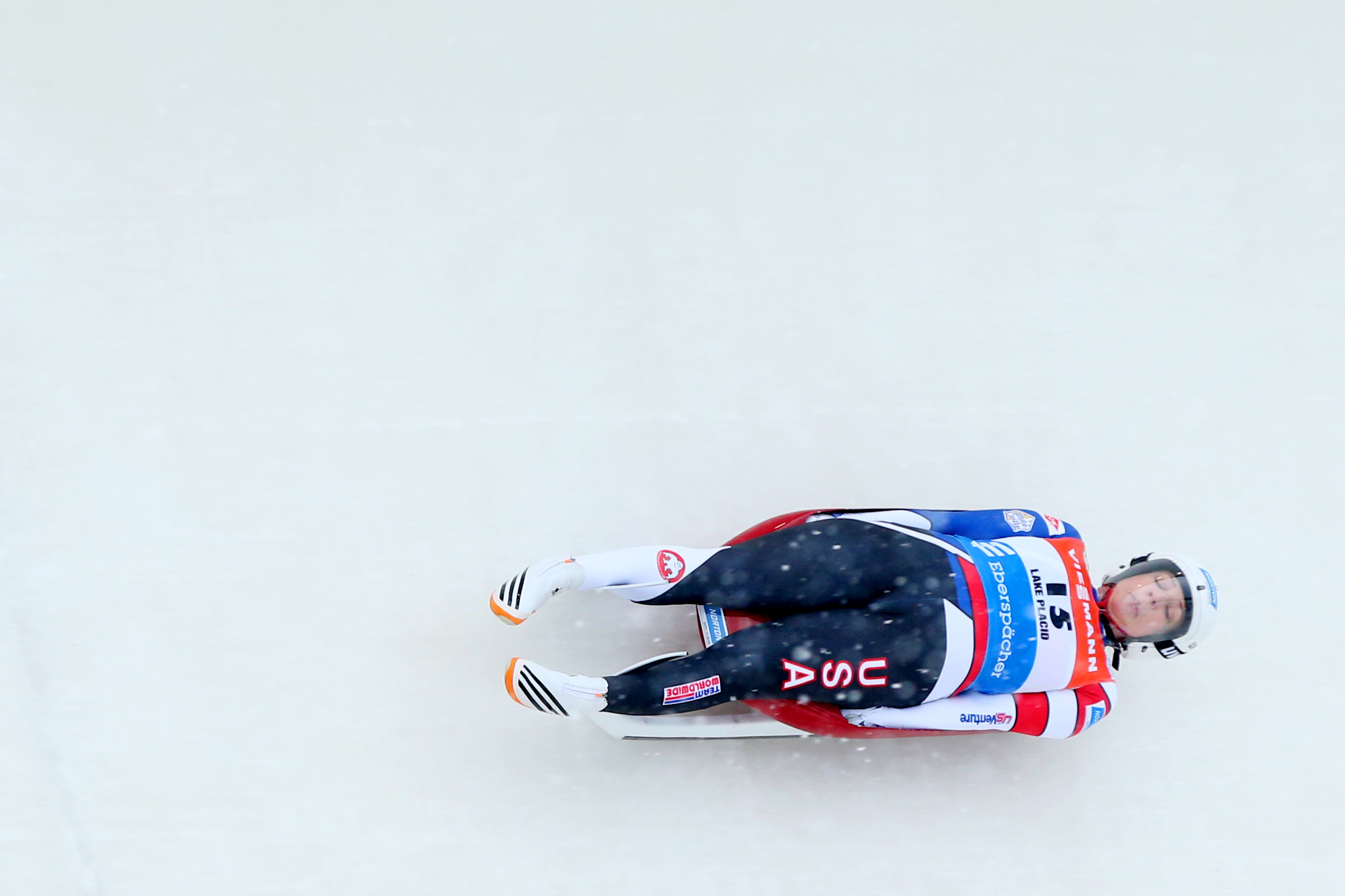Erin Hamlin of the United States completes her first run in the Women's competition of the Viessmann FIL Luge World Cup at Lake Placid Olympic Center on December 16, 2017 in Lake Placid, New York.Maddie Meyer—Getty Images. (Maddie Meyer—Getty Images.)