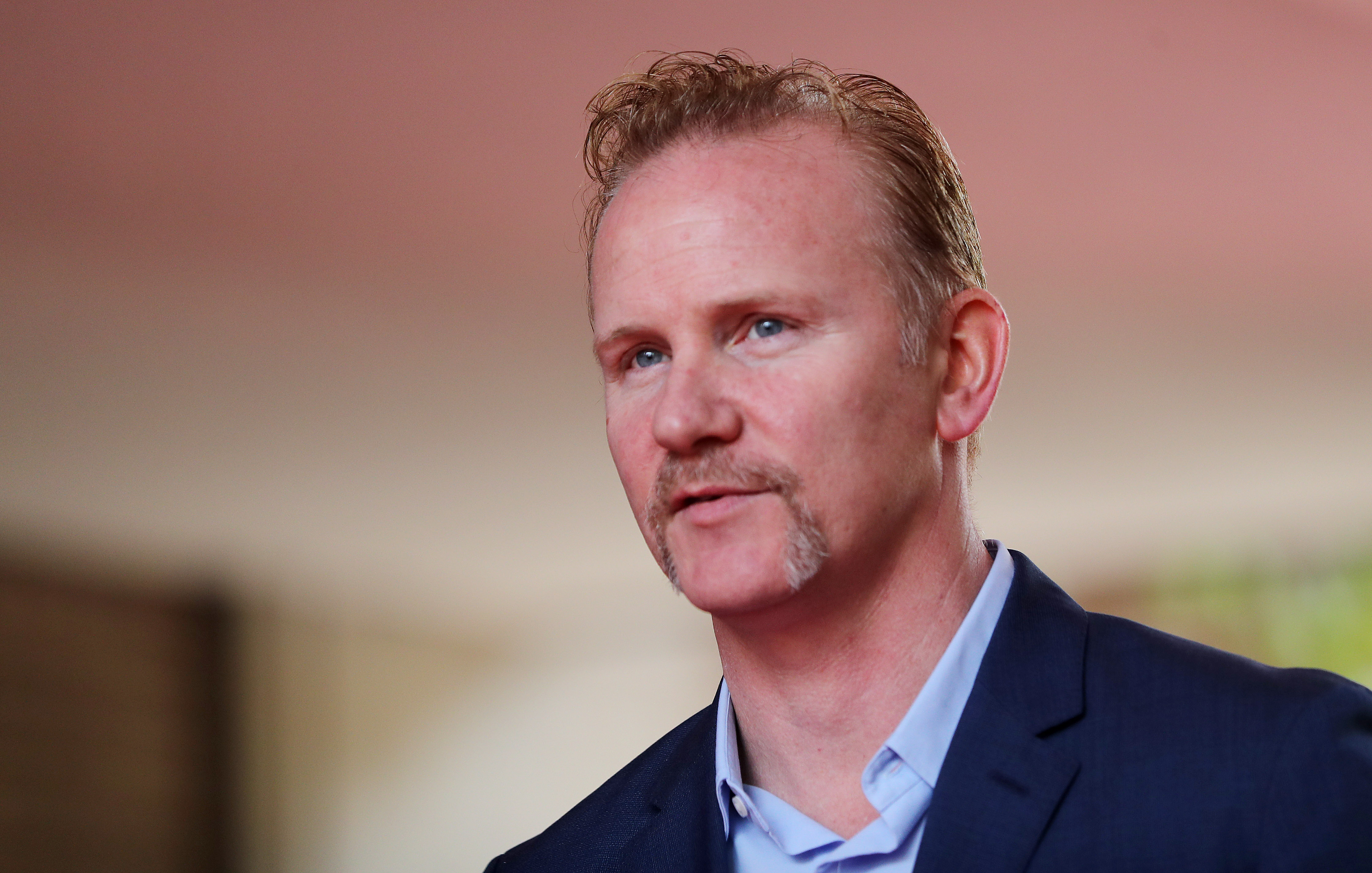 Morgan Spurlock at the red carpet for the movie, "TiFF Super Size Me 2 " at the Ryerson Theatre  in Toronto.  Sept.8, 2017. (Steve Russell—Toronto Star/Getty Images)