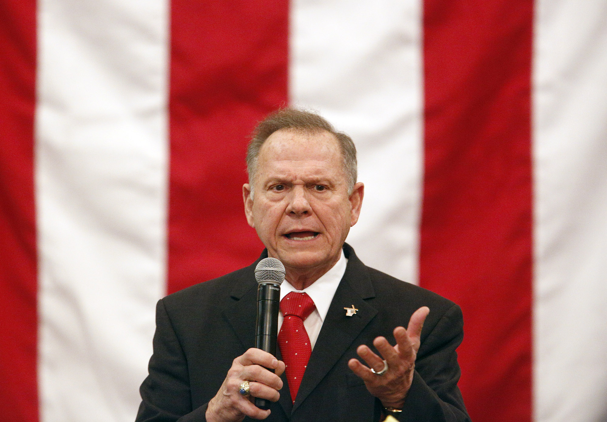 Republican Senate Candidate Roy Moore Holds Election Eve Rally
