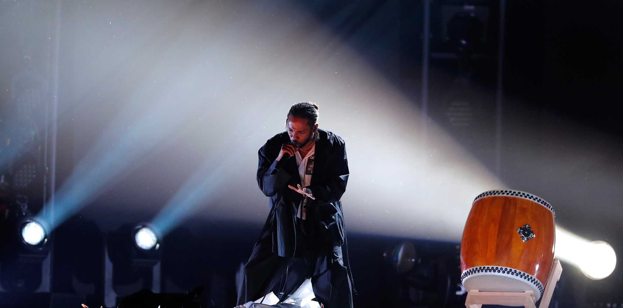 Kendrick Lamar performs during the 60th Annual Grammy Awards in New York on Jan. 28, 2018. Lucas Jackson—Reuters (Lucas Jackson—Reuters)