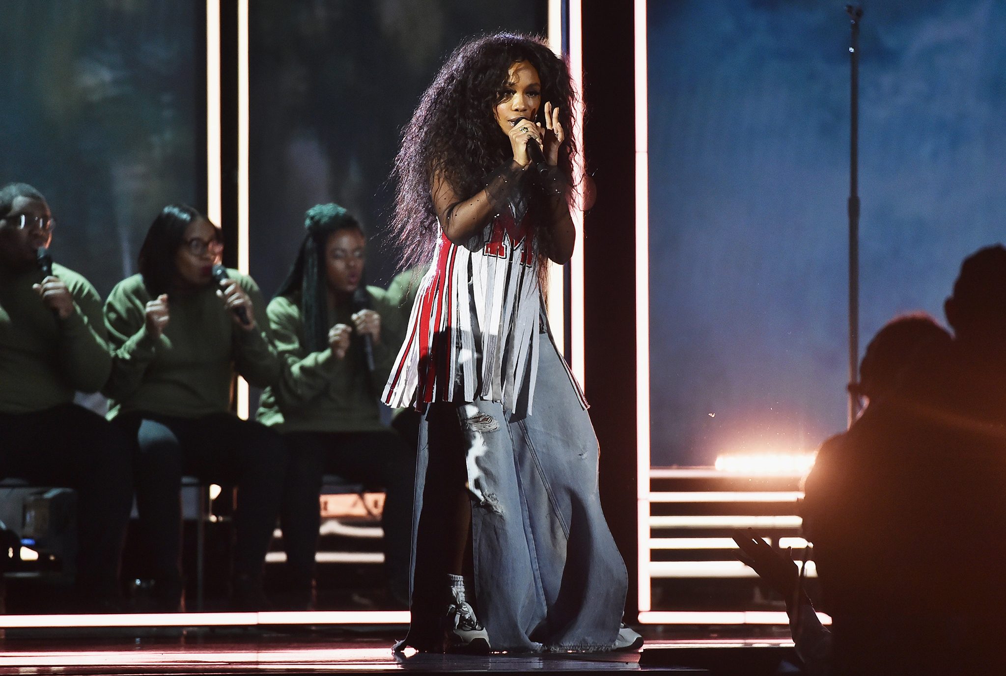 Recording artist SZA performs onstage during the 60th Annual Grammy Awards at Madison Square Garden on Jan. 28, 2018 in New York City.