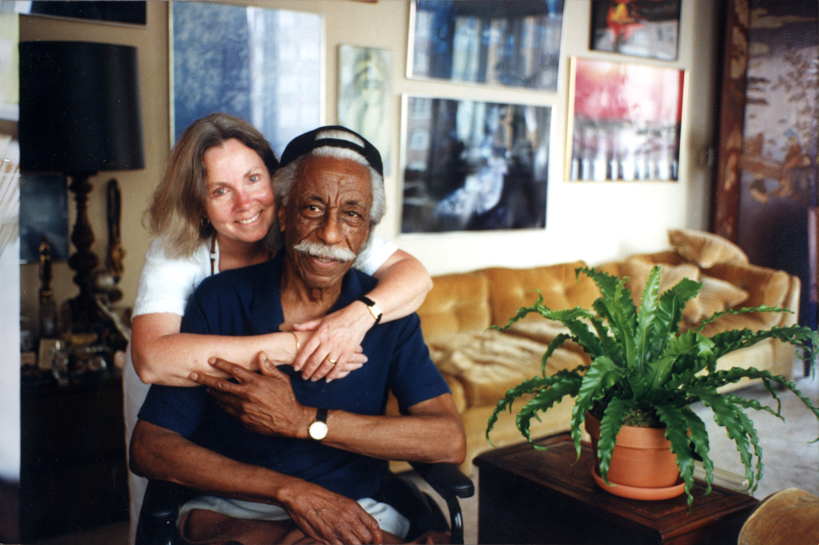 Bobbi with photographer Gordon Parks. (Courtesy Russell Burrows)