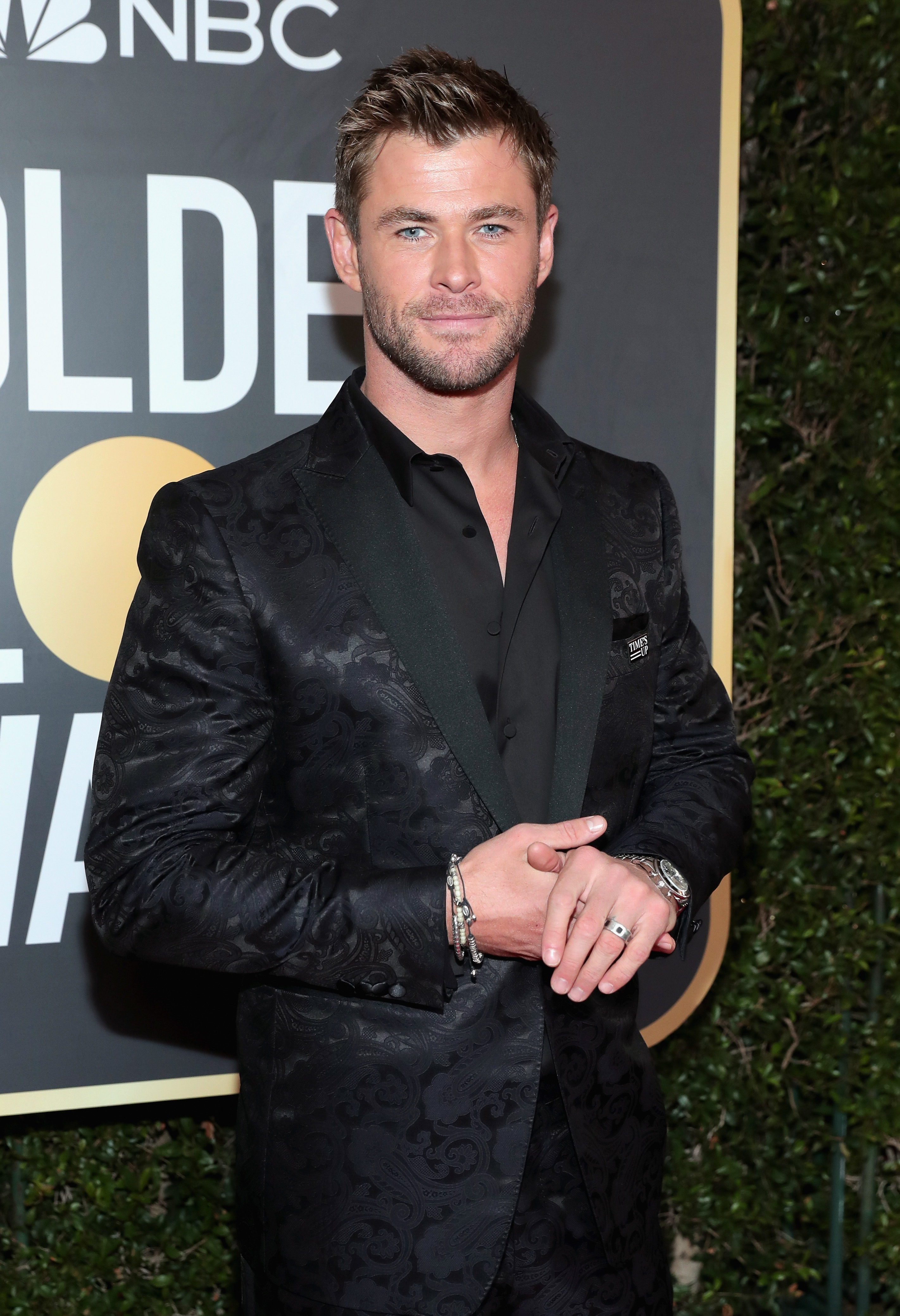 Chris Hemsworth arrives to the 75th Annual Golden Globe Awards held at the Beverly Hilton Hotel on January 7, 2018. (Neilson Barnard/NBCUniversal—NBCU Photo Bank via Getty Images)