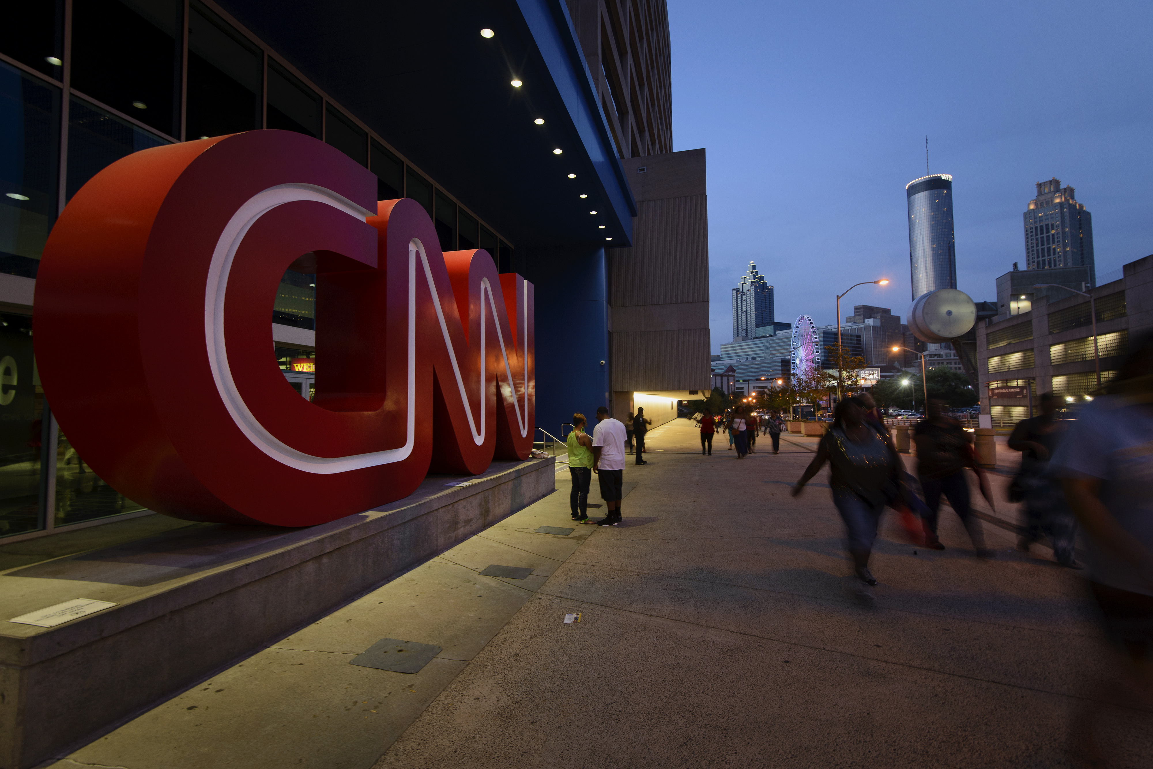 CNN's headquarters building in Atlanta, Georgia, seen on Aug. 2, 2014. (Michael A. Schwarz—Bloomberg/Getty Images)