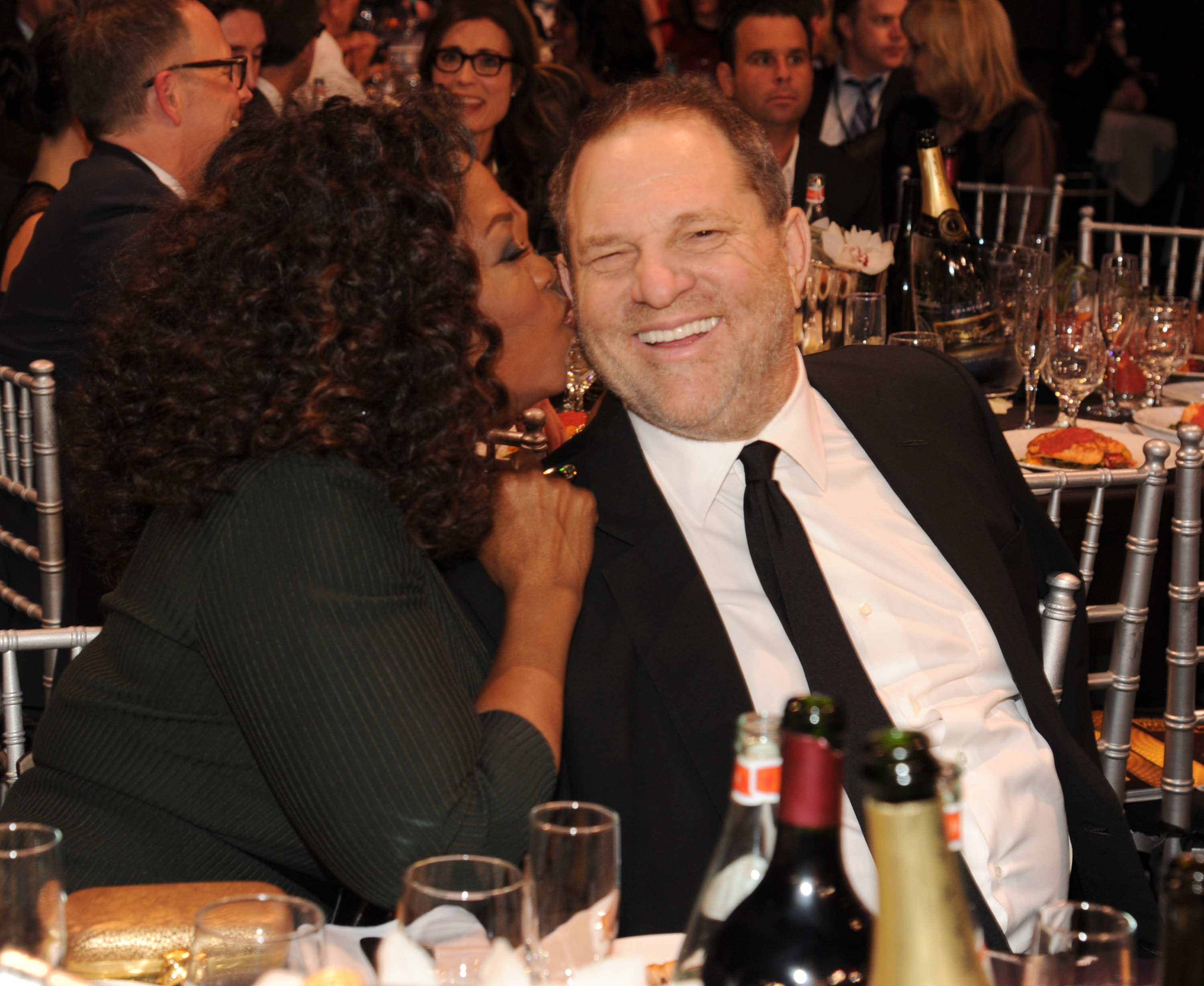 Oprah Winfrey and Harvey Weinstein attend the19th Annual Critics' Choice Movie Awards at Barker Hangar on January 16, 2014 in Santa Monica, California. (Kevin Mazur—WireImage)