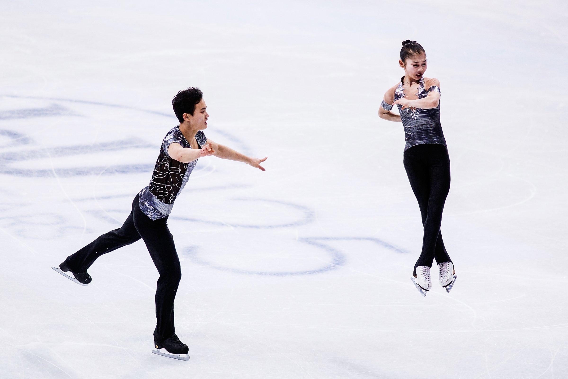 North Korean figure skaters Tae Ok Ryom and Ju Sik Kim