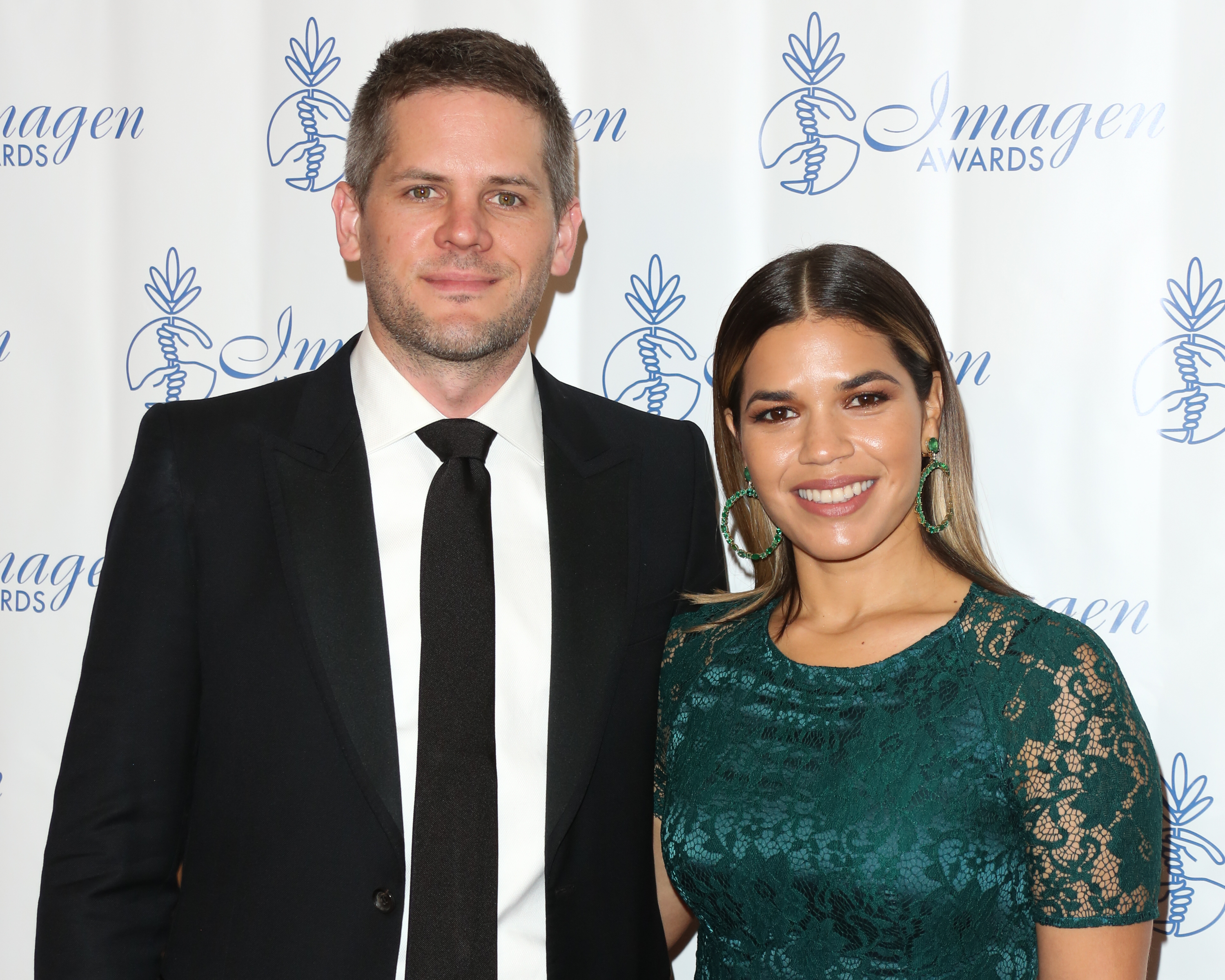 America Ferrera and Ryan Piers Williams at the 32nd Annual Imagen Awards in Beverly Hills, Calif. on Aug. 18, 2017. (Paul Archuleta—FilmMagic/Getty Images)
