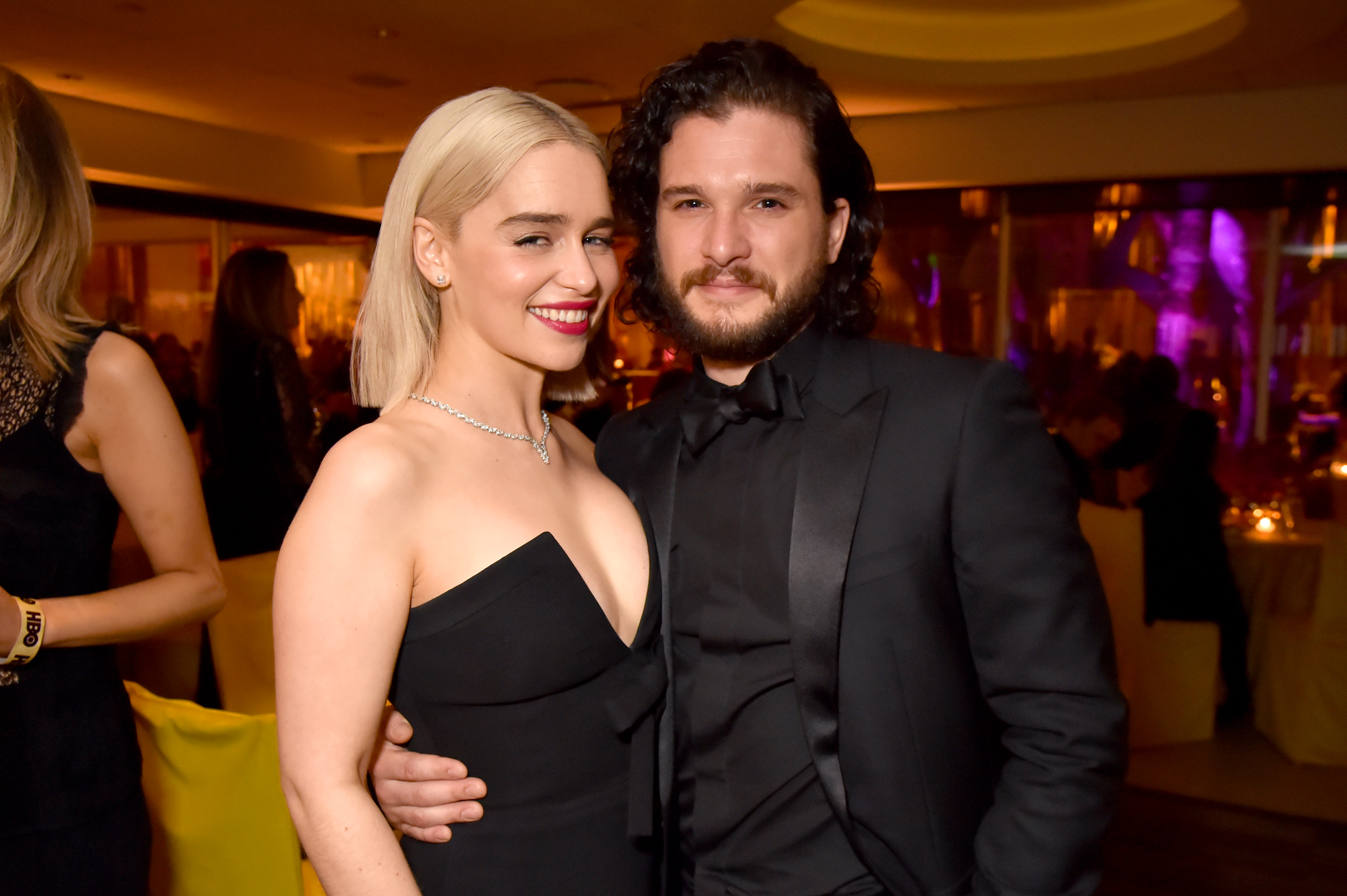 LOS ANGELES, CA - JANUARY 07:  Emilia Clarke and  Kit Harington of 'Game of Thrones' attends HBO's Official 2018 Golden Globe Awards After Party on January 7, 2018 in Los Angeles, California.  (Photo by Jeff Kravitz/FilmMagic for HBO) (Jeff Kravitz&mdash;FilmMagic for HBO)