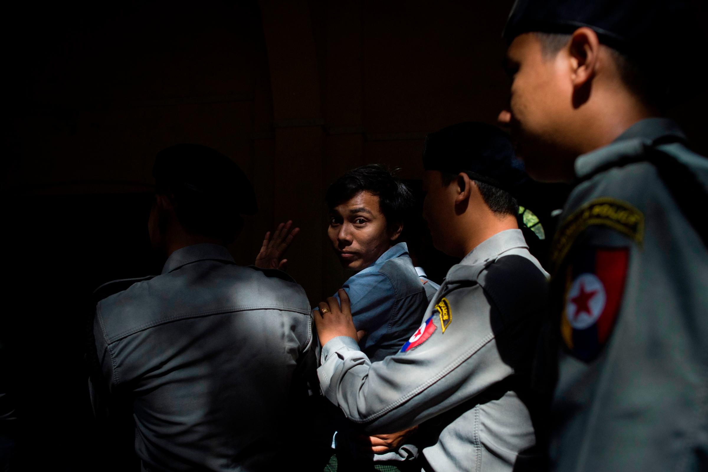 TOPSHOT-MYANMAR-MEDIA-RIGHTS-JUSTICE