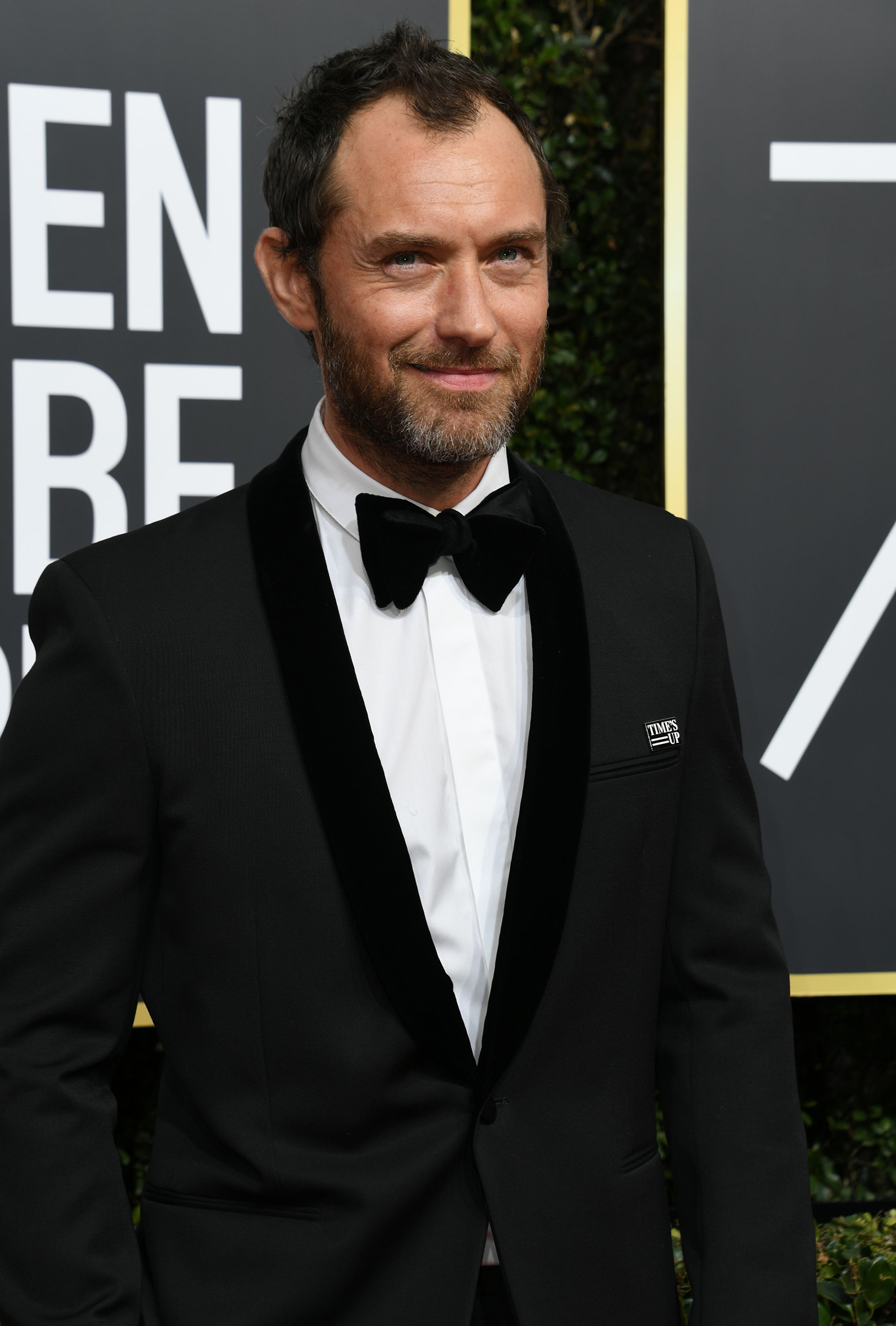 Actor Jude Law arrives for the 75th Golden Globe Awards on January 7, 2018, in Beverly Hills, California. (Valerie Macon—AFP/Getty Images)