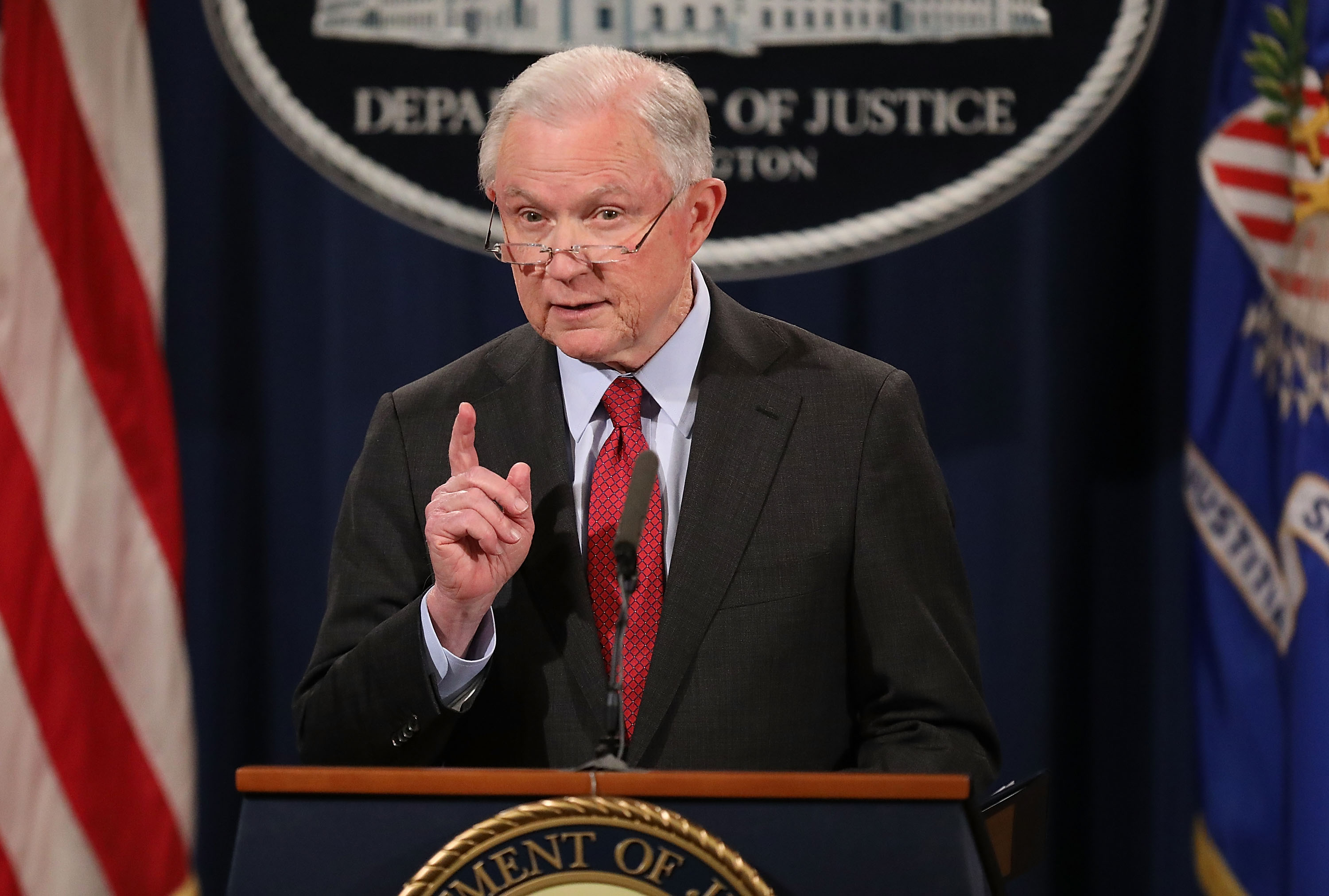 U.S. Attorney General Jeff Sessions at the Department of Justice on Dec. 15, 2017 in Washington, DC (Chip Somodevilla—Getty Images)