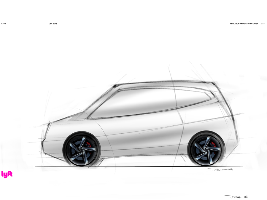 A concept sketch of what a self-driving car could look like (Lyft)