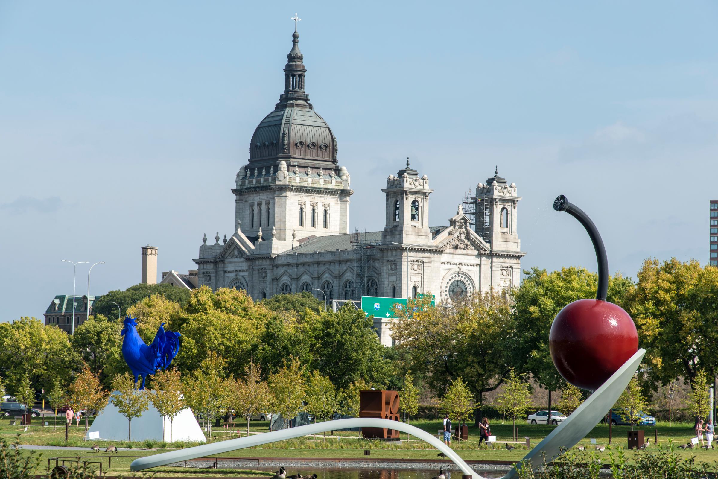Minneapolis Sculpture Garden, The Spoonbridge and Cherry sculpture, in Minneapolis, Minnesota