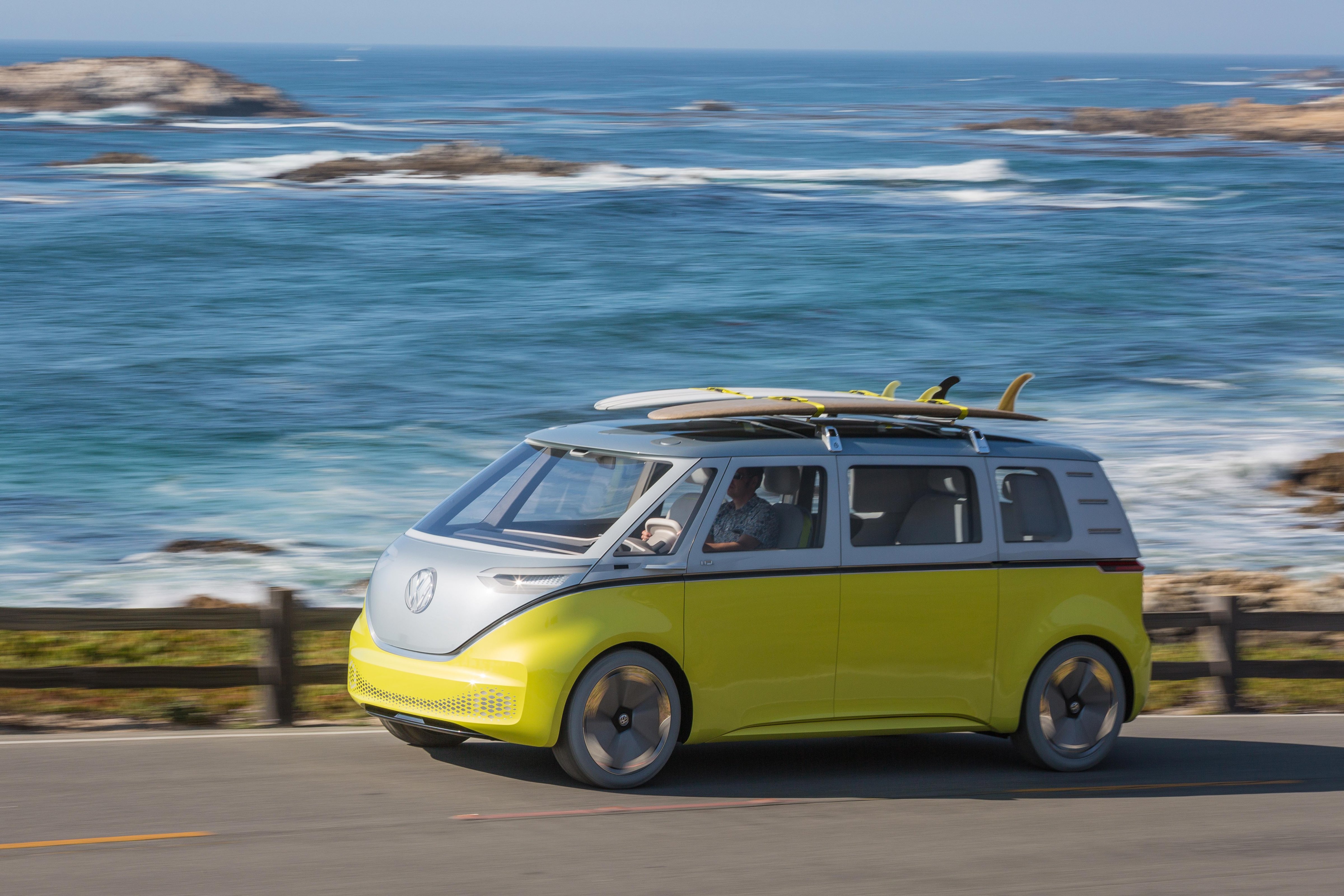 Volkswagen's I.D. Buzz prototype, which will use Nvidia's AI (Ingo Barenschee—Ingo Barenschee Courtesy of Nvidia)