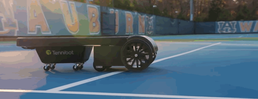 The Tennibot, which was shown at CES 2018, is like a Roomba for tennis balls. (Tennibot)