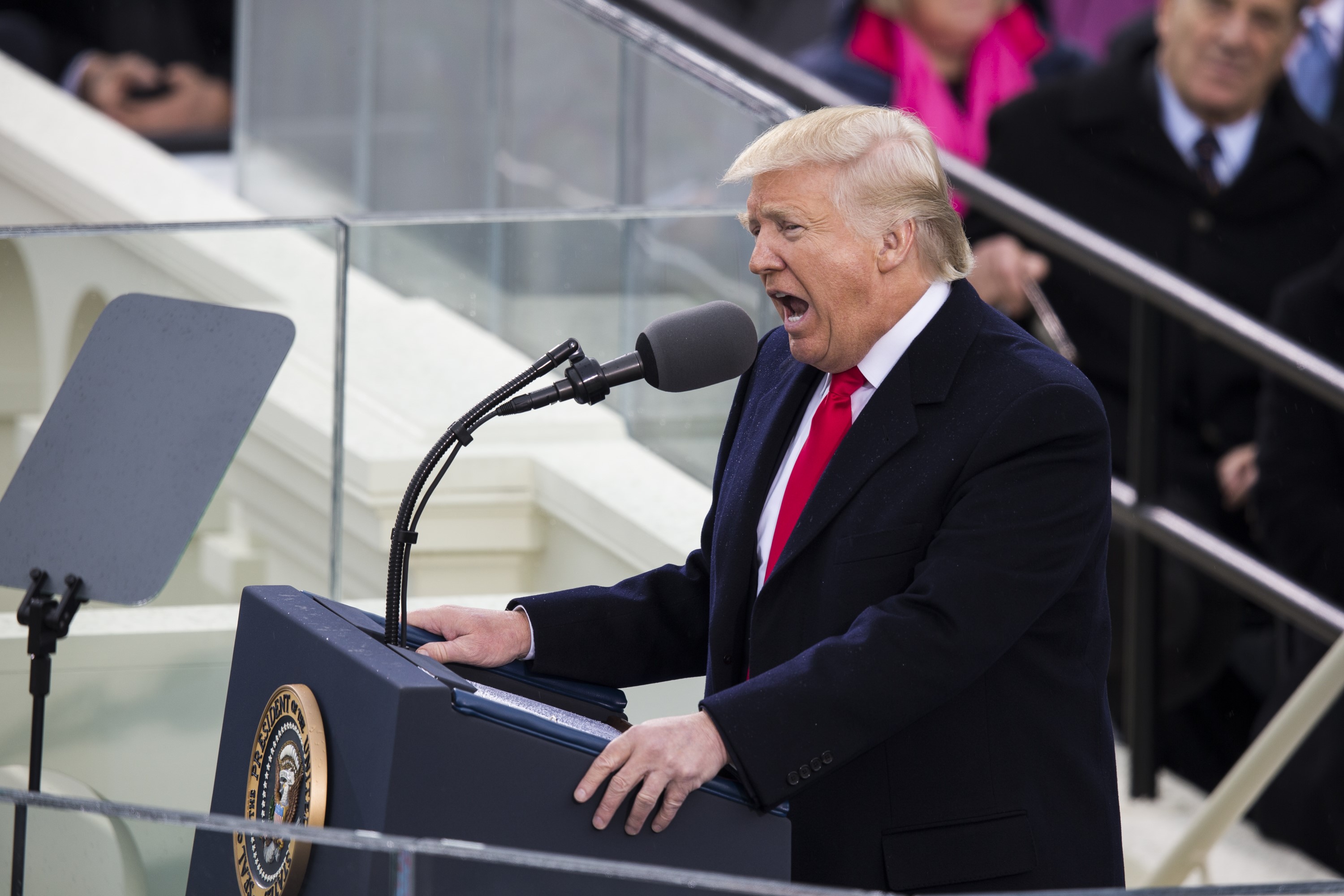 President Donald Trump's Inaugural Address. (Anadolu Agency—Getty Images)