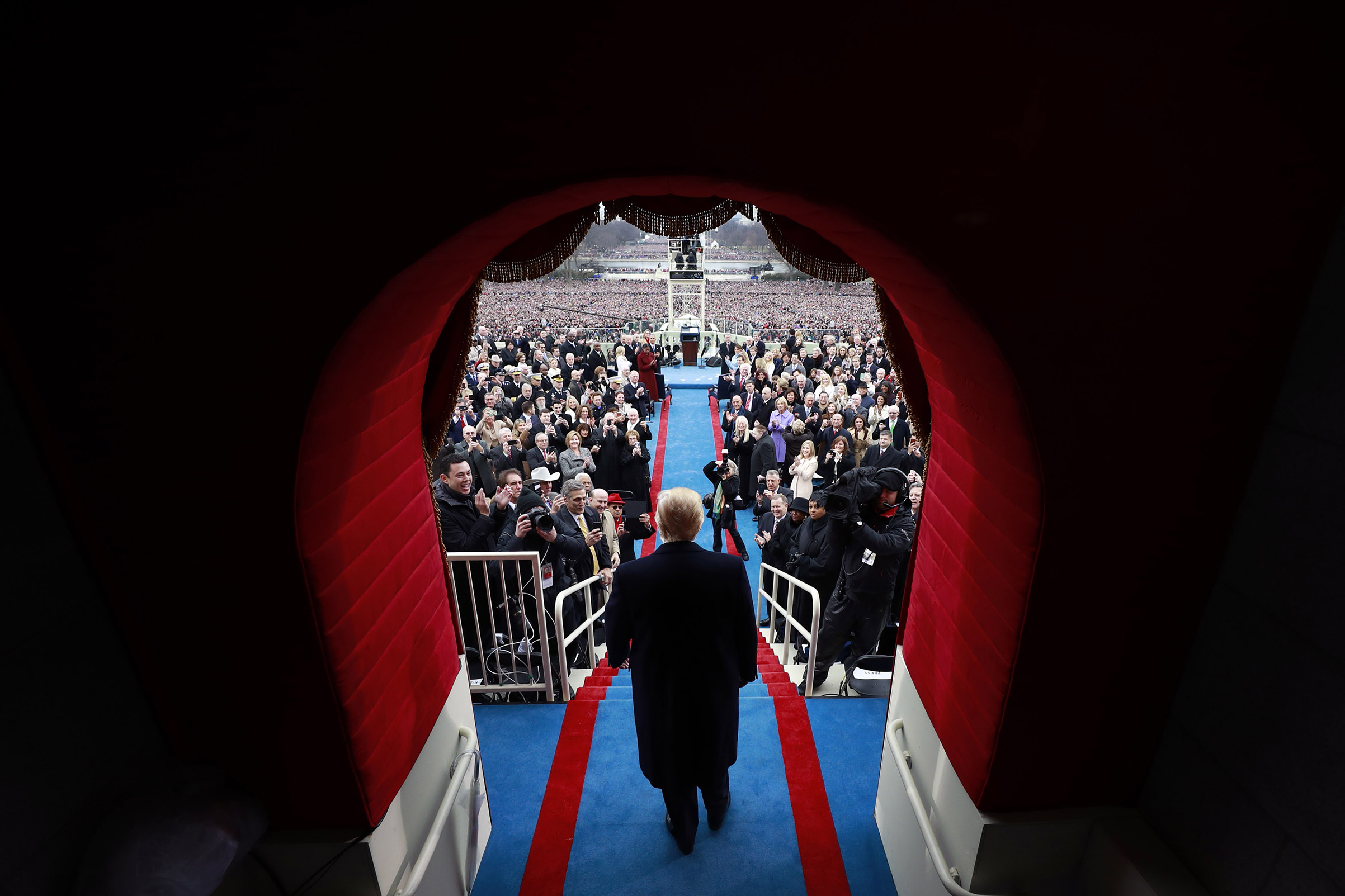 President-elect Donald Trump arrives at his inauguration on Jan. 20, 2017. (Doug Mills—Pool/Getty Images)