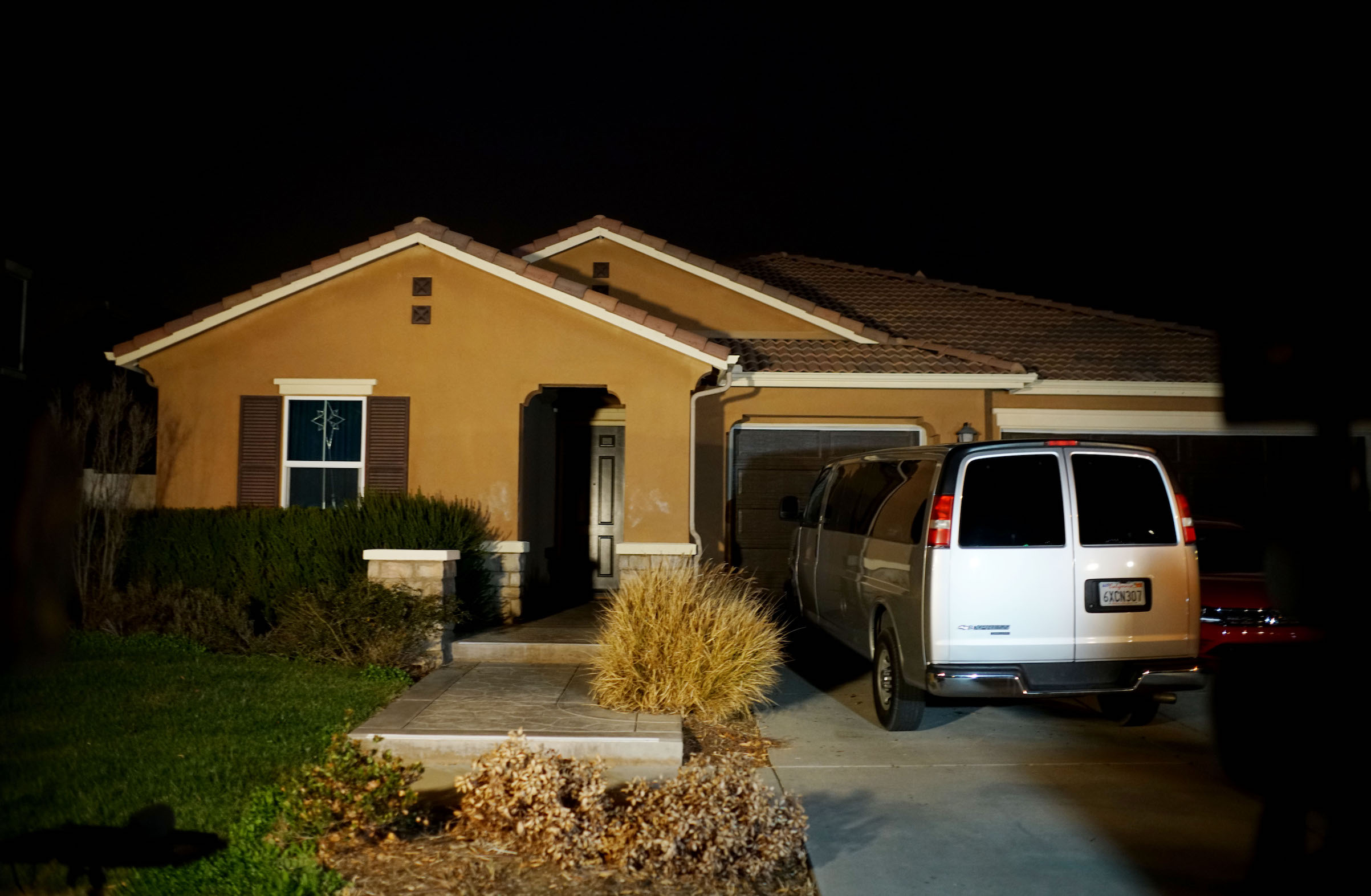 The home where a couple was arrested after police discovered that 13 people had been held captive is shown Jan. 15, 2018 in Perris, California. (Sandy Huffaker&mdash;Getty Images)