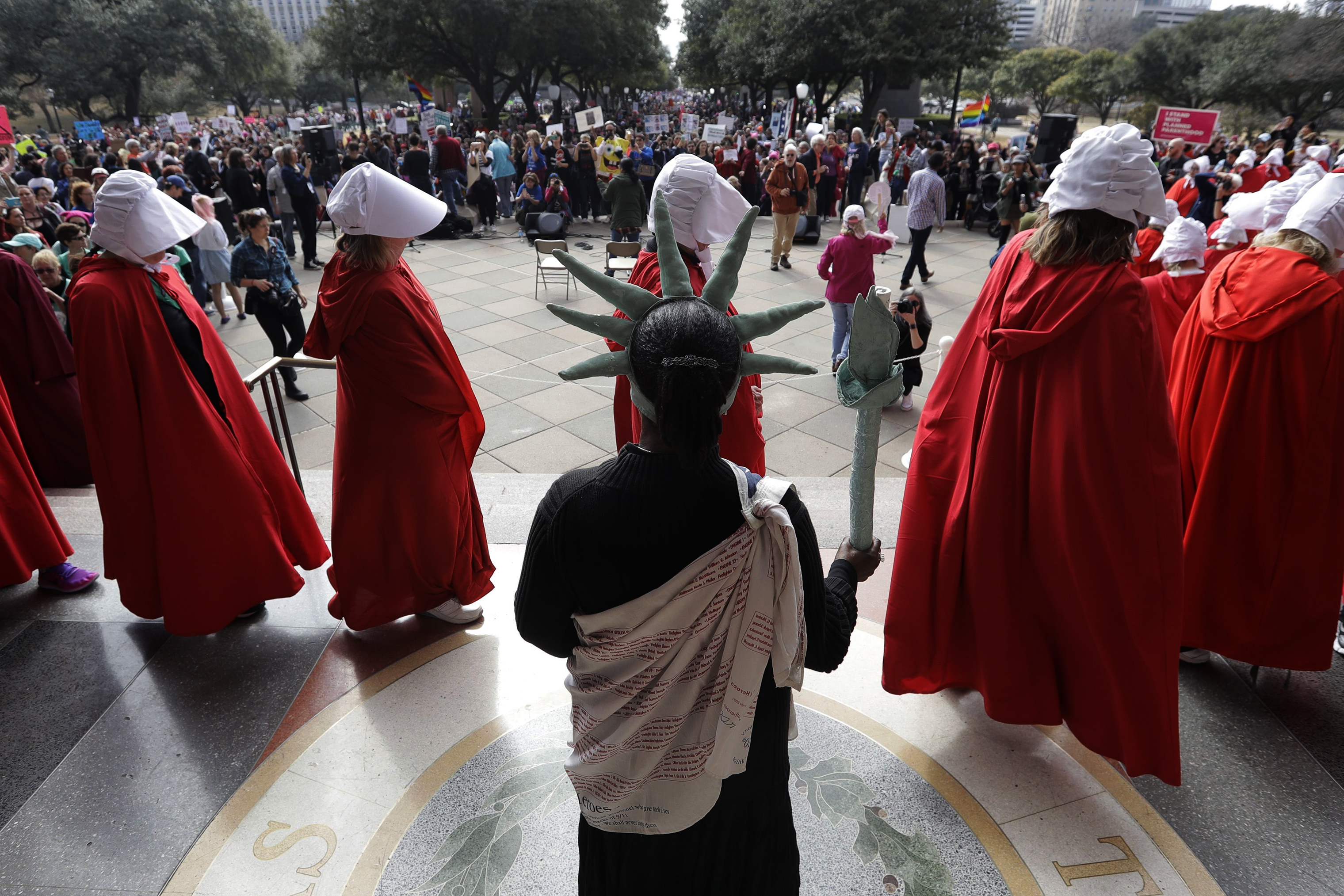 Texas Handmaids at the women's march to the Texas State Capitol in Austin. (Eric Gay—AP/Shutterstock)
