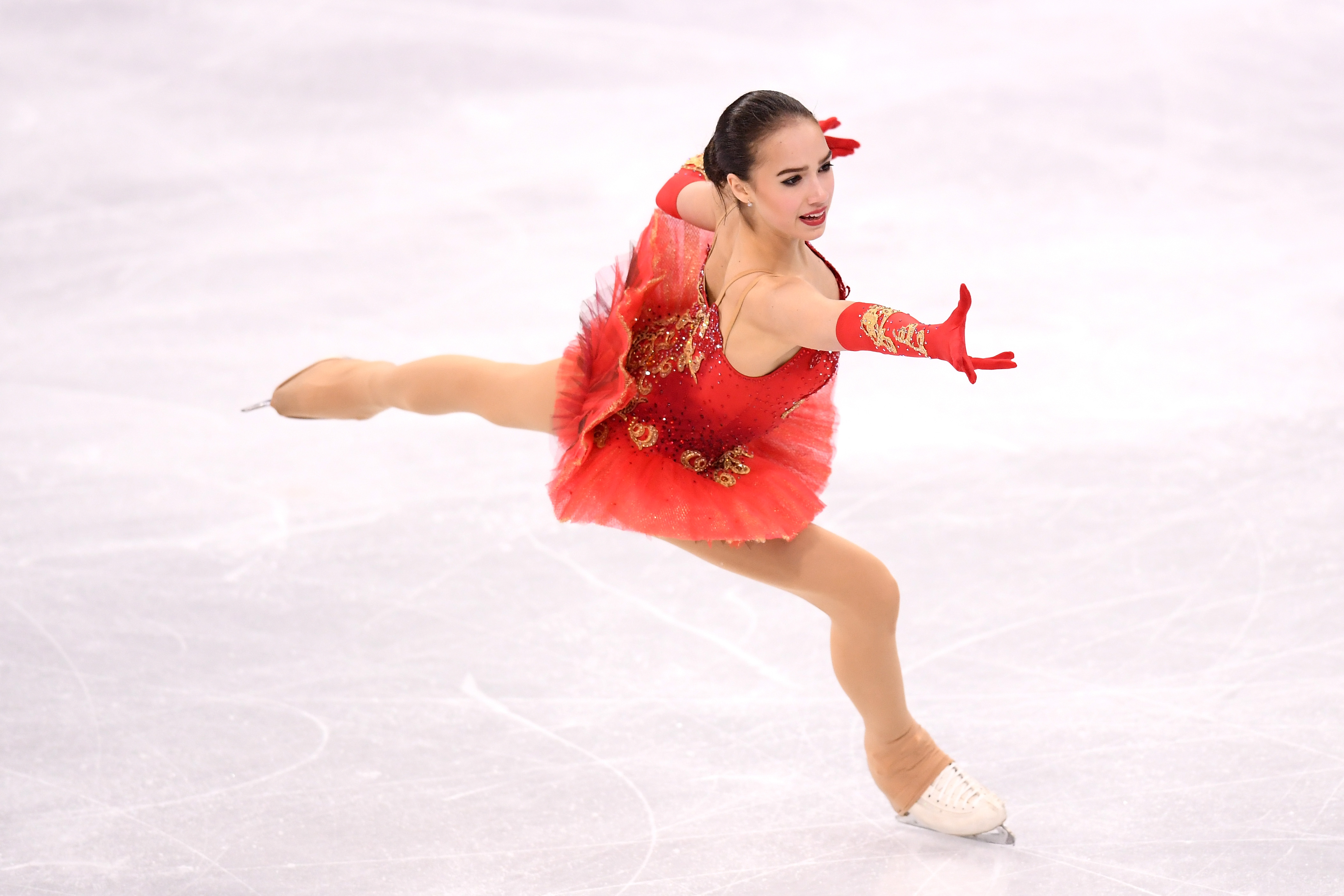 Alina Zagitova of Olympic Athlete from Russia competes during the Ladies Single Skating Free Skating on day fourteen of the PyeongChang 2018 Winter Olympic Games at Gangneung Ice Arena on February 23, 2018 in Gangneung, South Korea. (Harry How—Getty Images)