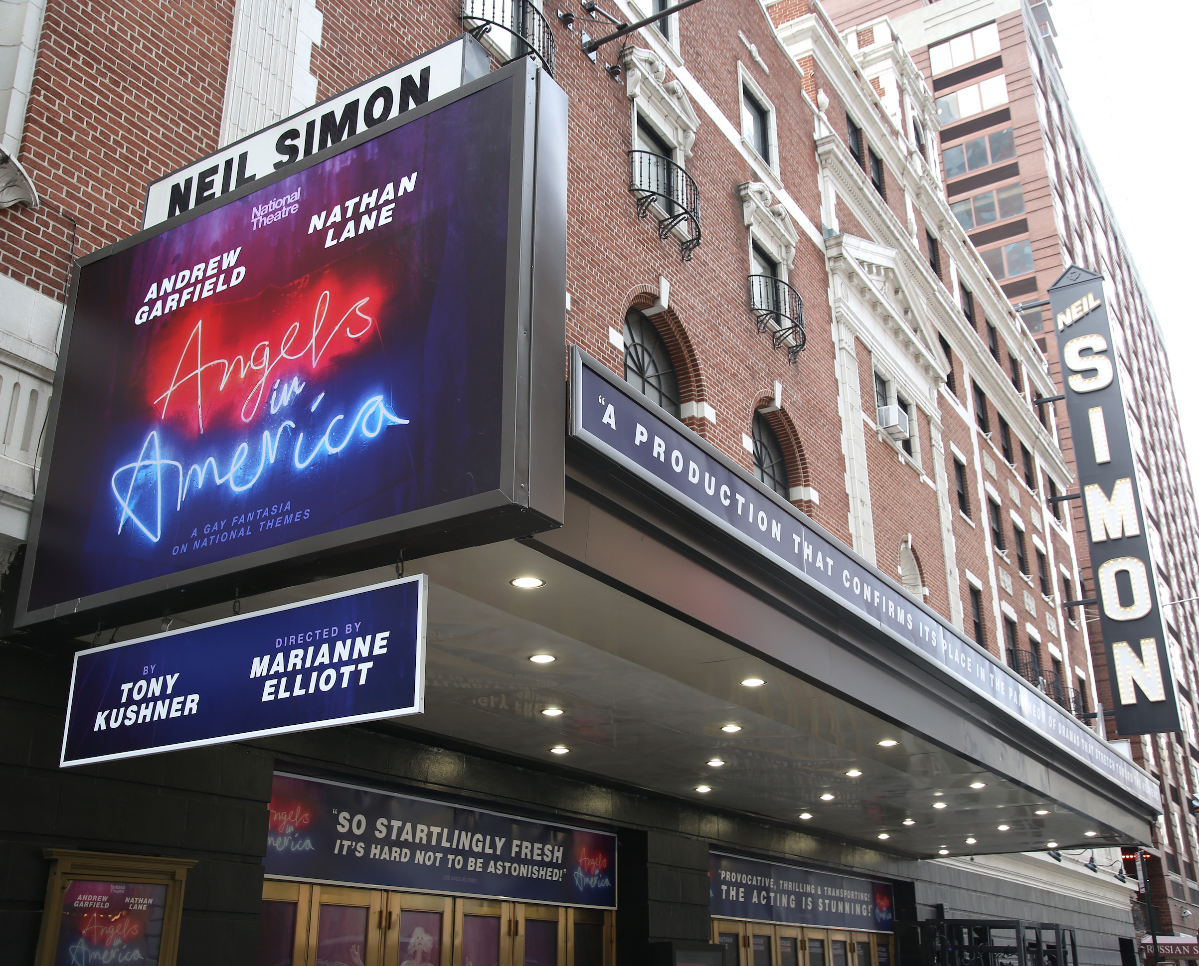 Tony Kushner's "Angels In America: A Gay Fantasia On National Themes" Theatre Marquee Unveiling