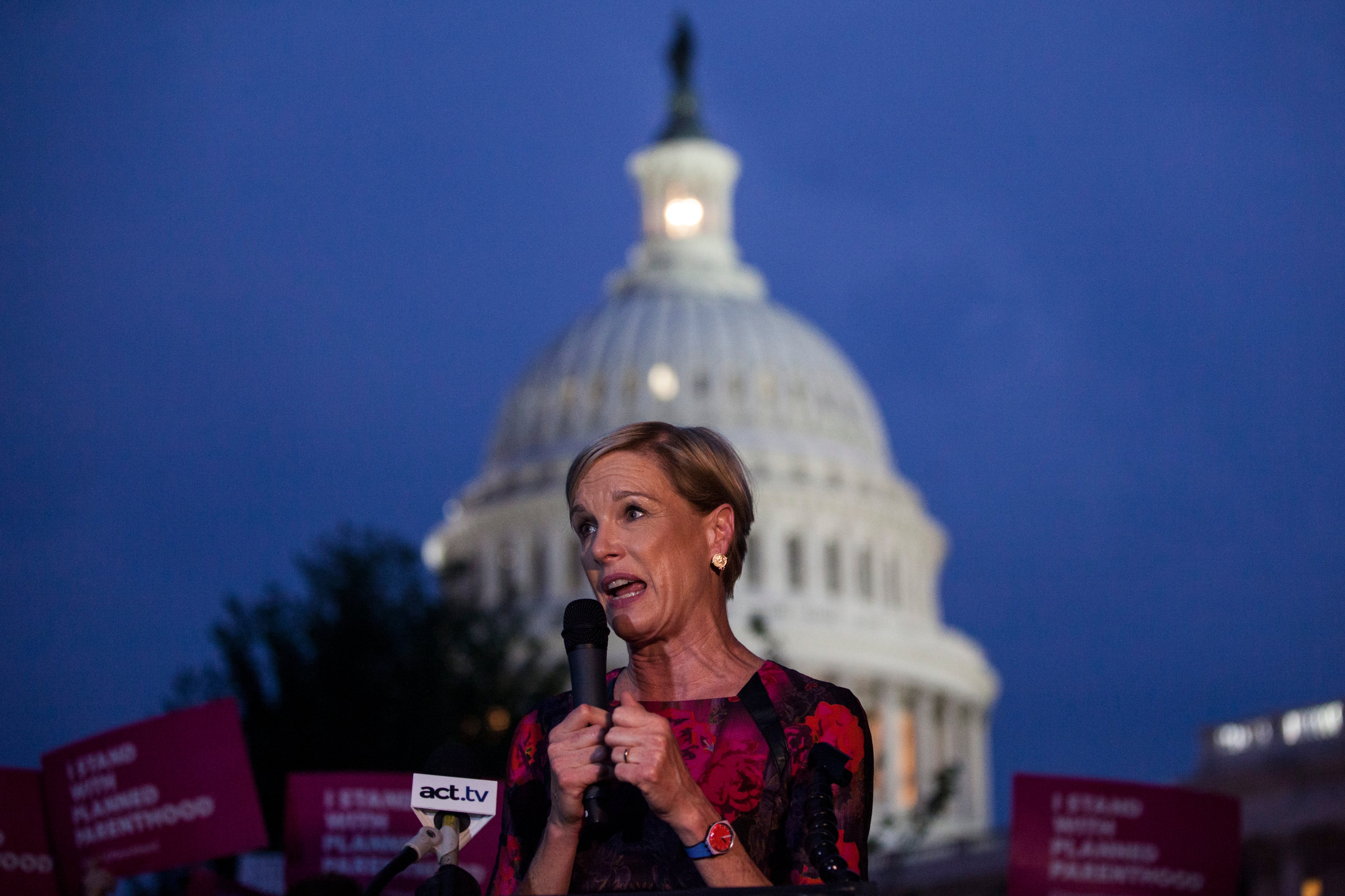 Planned Parenthood President Cecile Richards speaks during a rally opposing repeal of the Affordable Care Act outside of the Capitol Building on July 27, 2017 in Washington, DC. (Photo by Zach Gibson/Getty Images) (Zach Gibson—Getty Images)