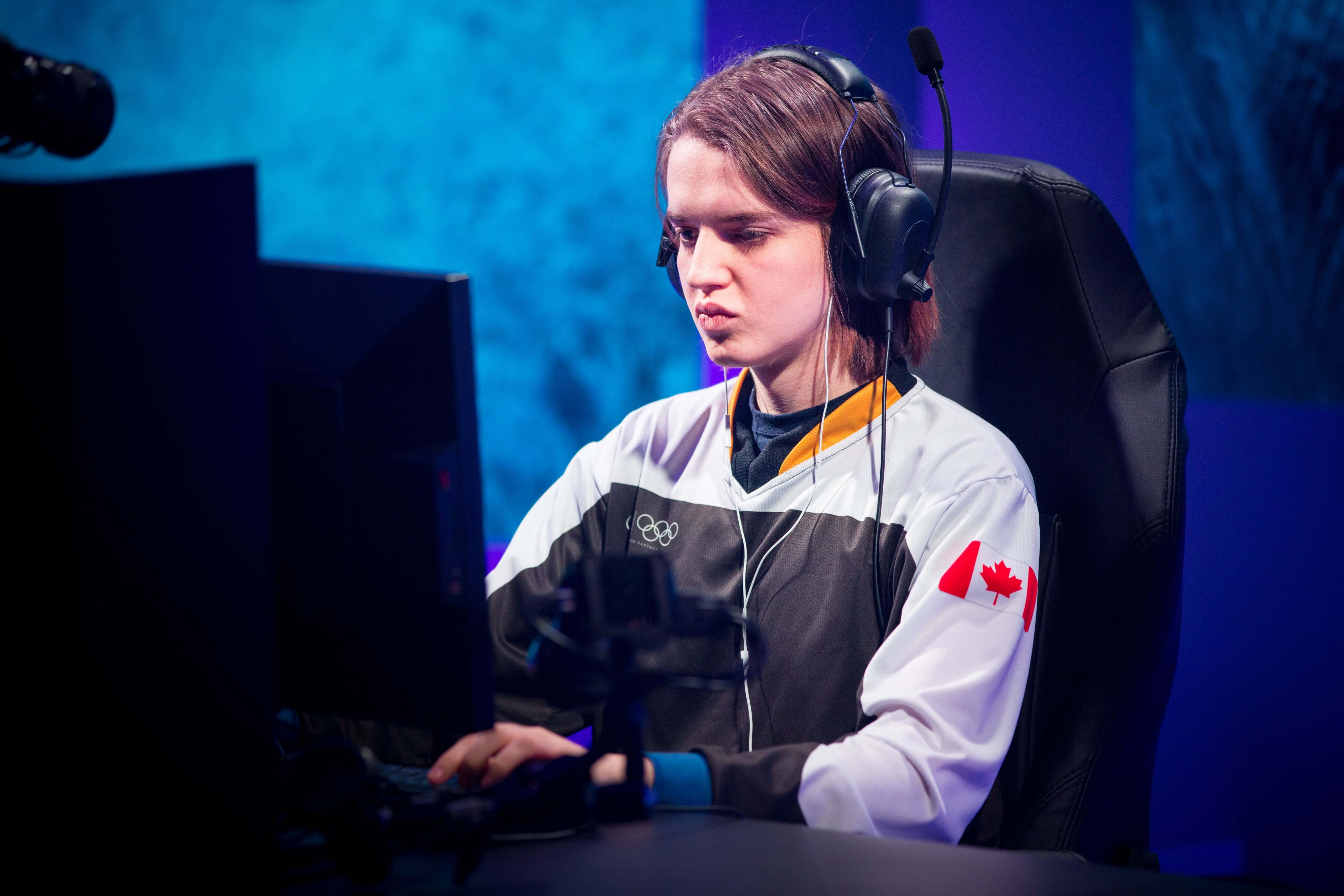 Sasha "Scarlett" Hostyn of Canada competes in the Intel Extreme Masters e-sports tournament in Gangneung, South Korea on February 7, 2018. (Intel/ESL)