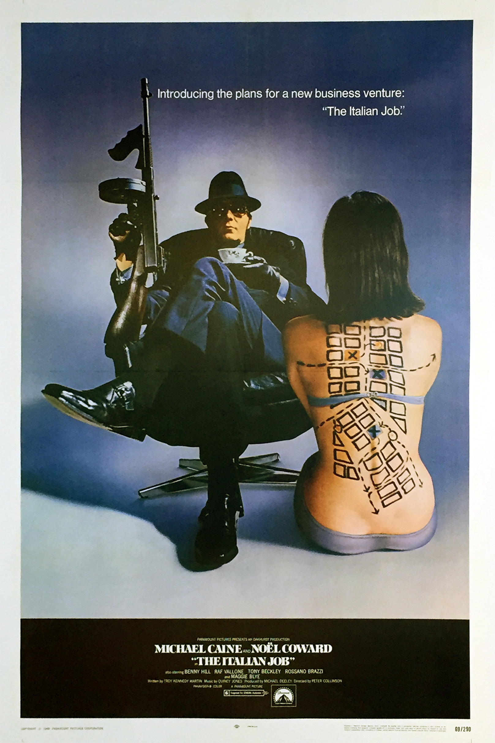 Poster for 'The Italian Job,' 1969 (Courtesy of AbeBooks)