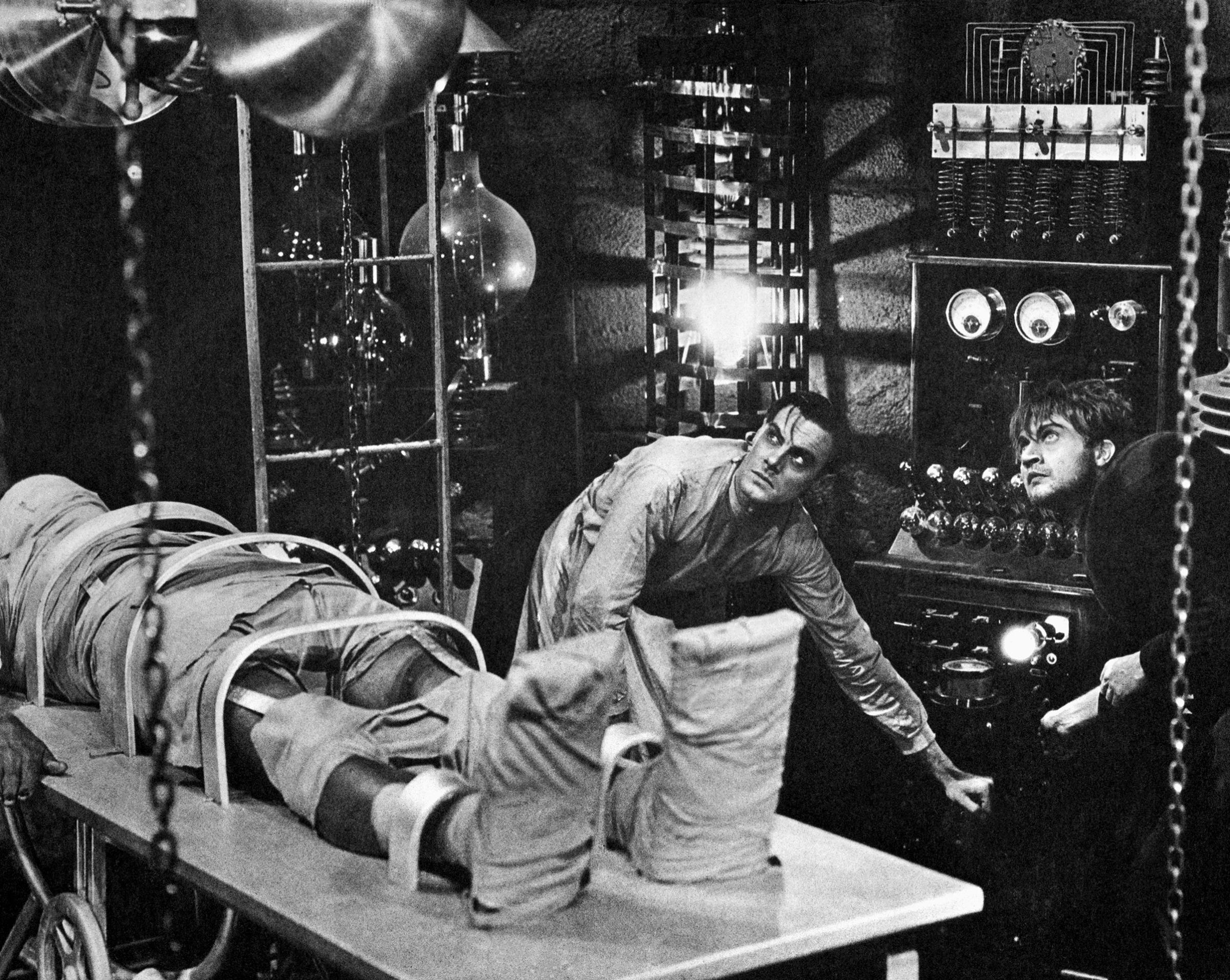 Dr. Frankenstein Bringing the Monster to Life