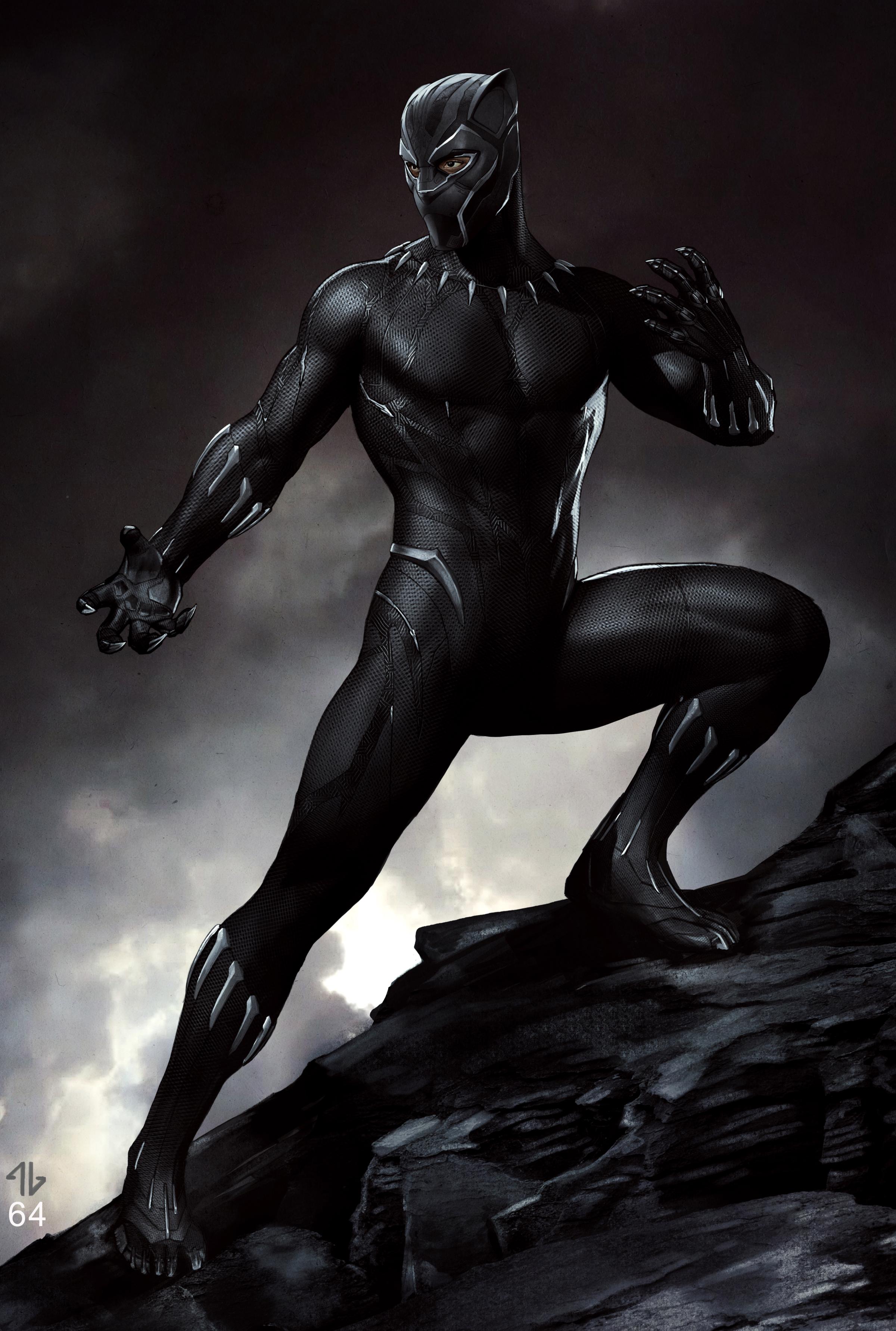 Marvel Studios' BLACK PANTHERBlack Panther Conceptual Character and Costume Design SketchCostume Design and Art: Ryan Meinderding and VisDev Team©Marvel Studios 2018
